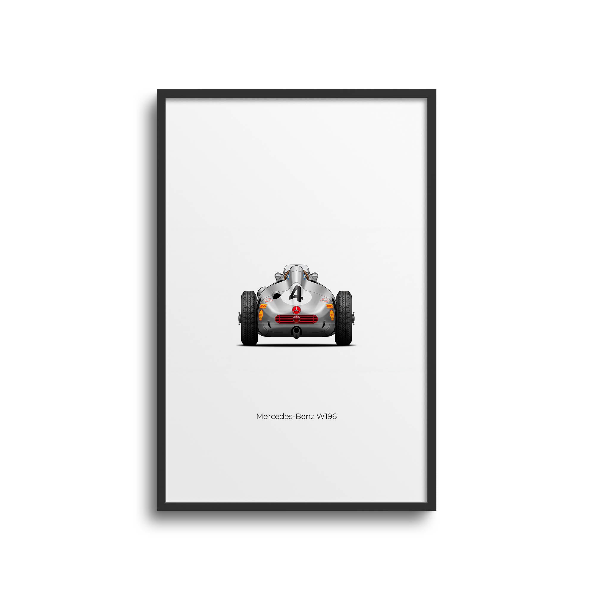 1954 Mercedes-Benz W196 Juan Manuel Fangio – Car Print