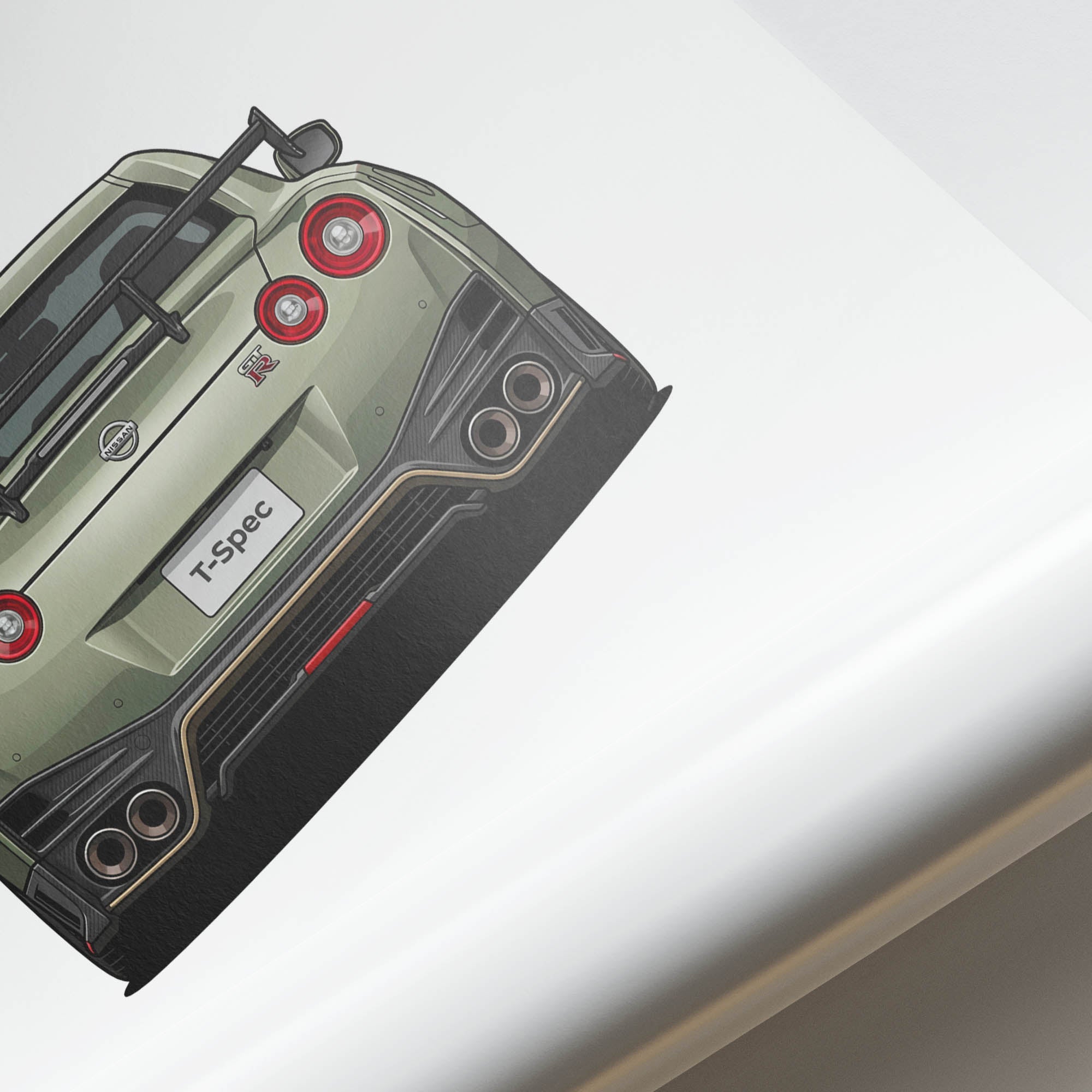 2024 Nissan GT R T Spec R35 Millennium – Car Print (Back)