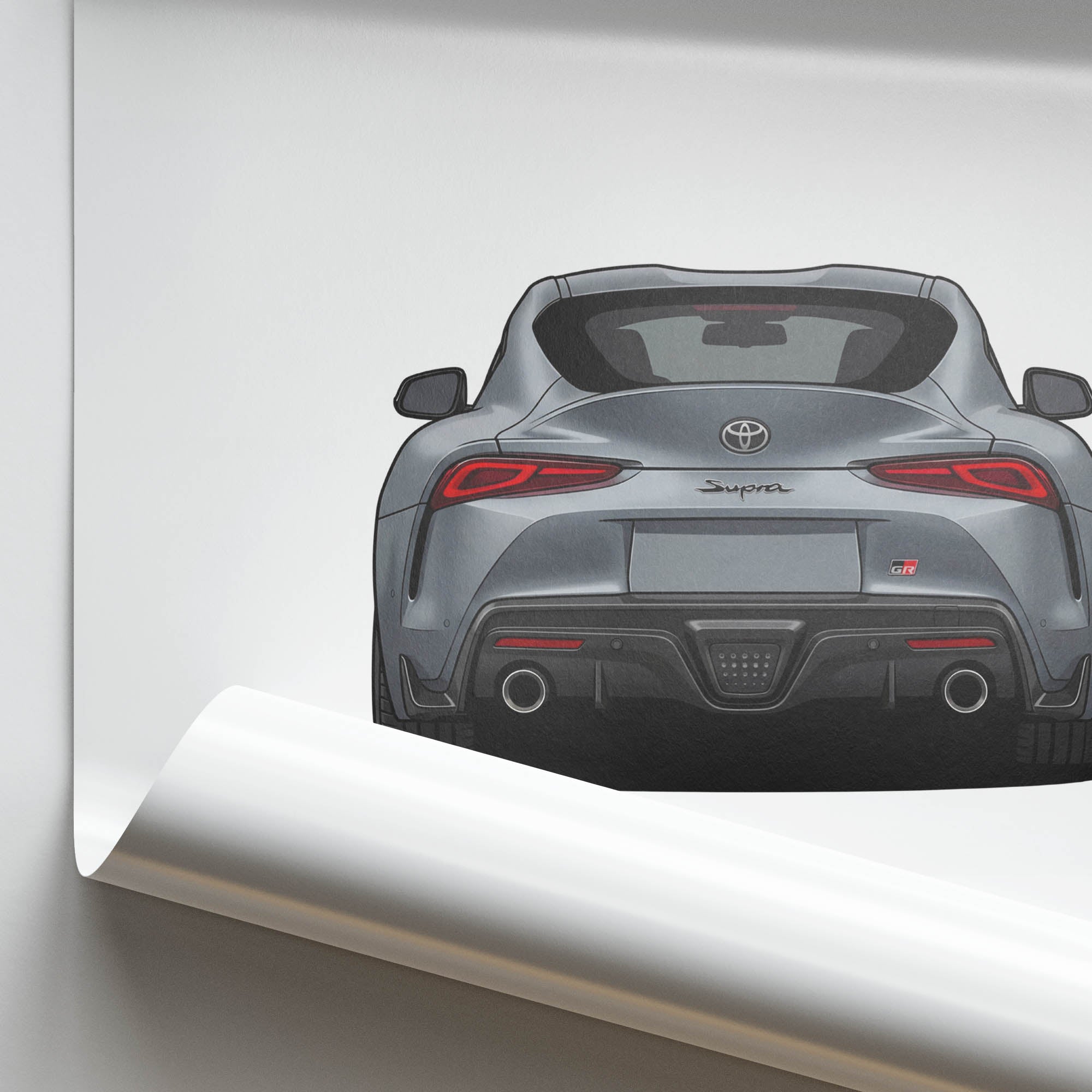2019 Toyota Gr Supra A90 – Car Print (Back)
