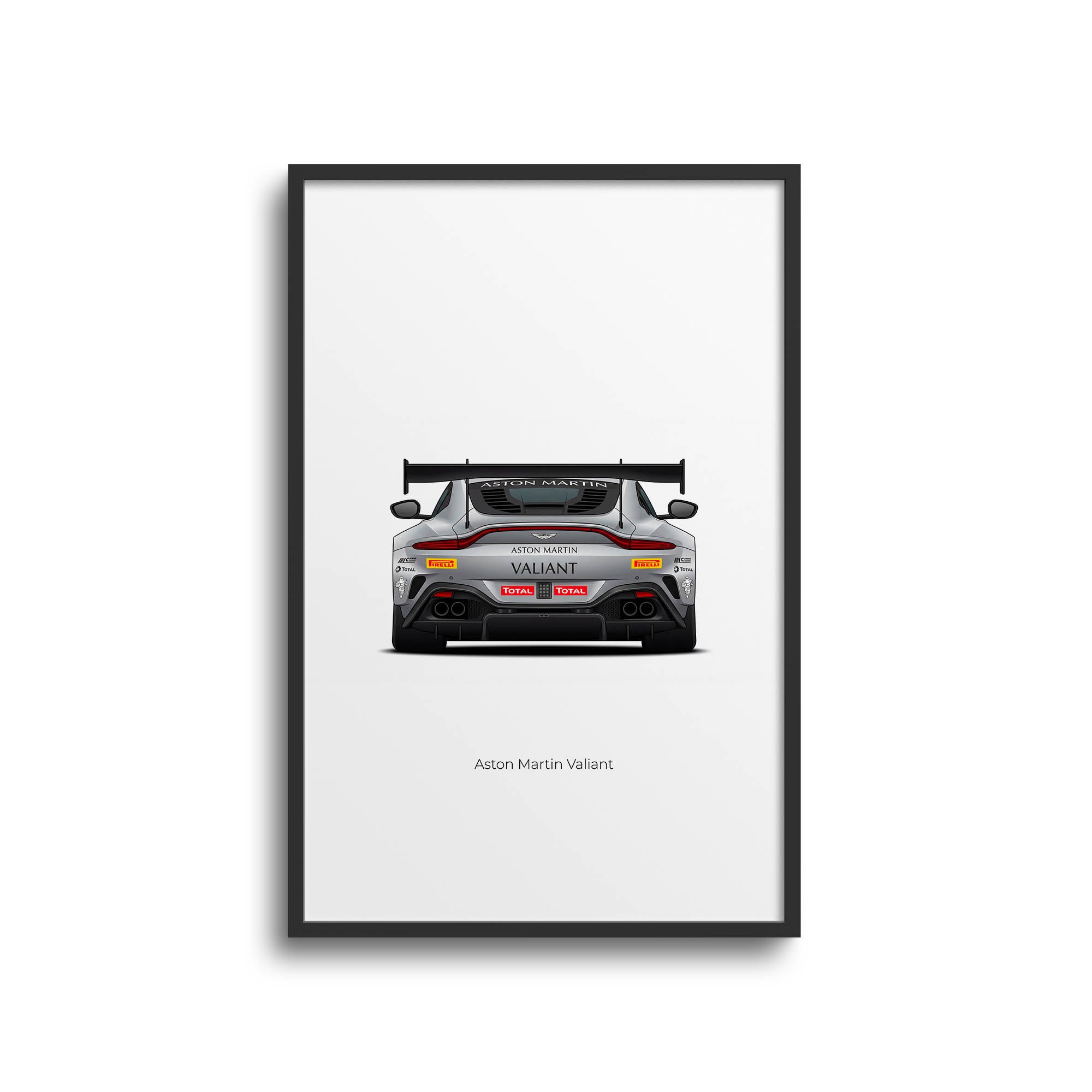 Aston Martin Valiant Poster - 2024 Silver Car Print | Luxury Automotive Art