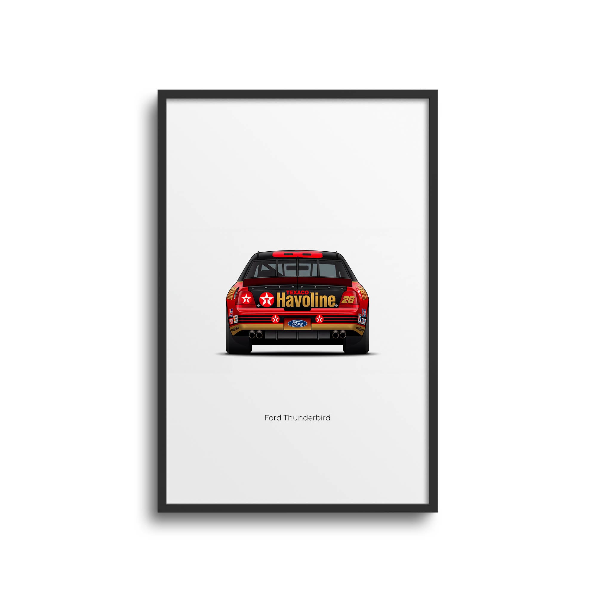 1992 Ford Thunderbird Davey Allison Texaco – Car Print