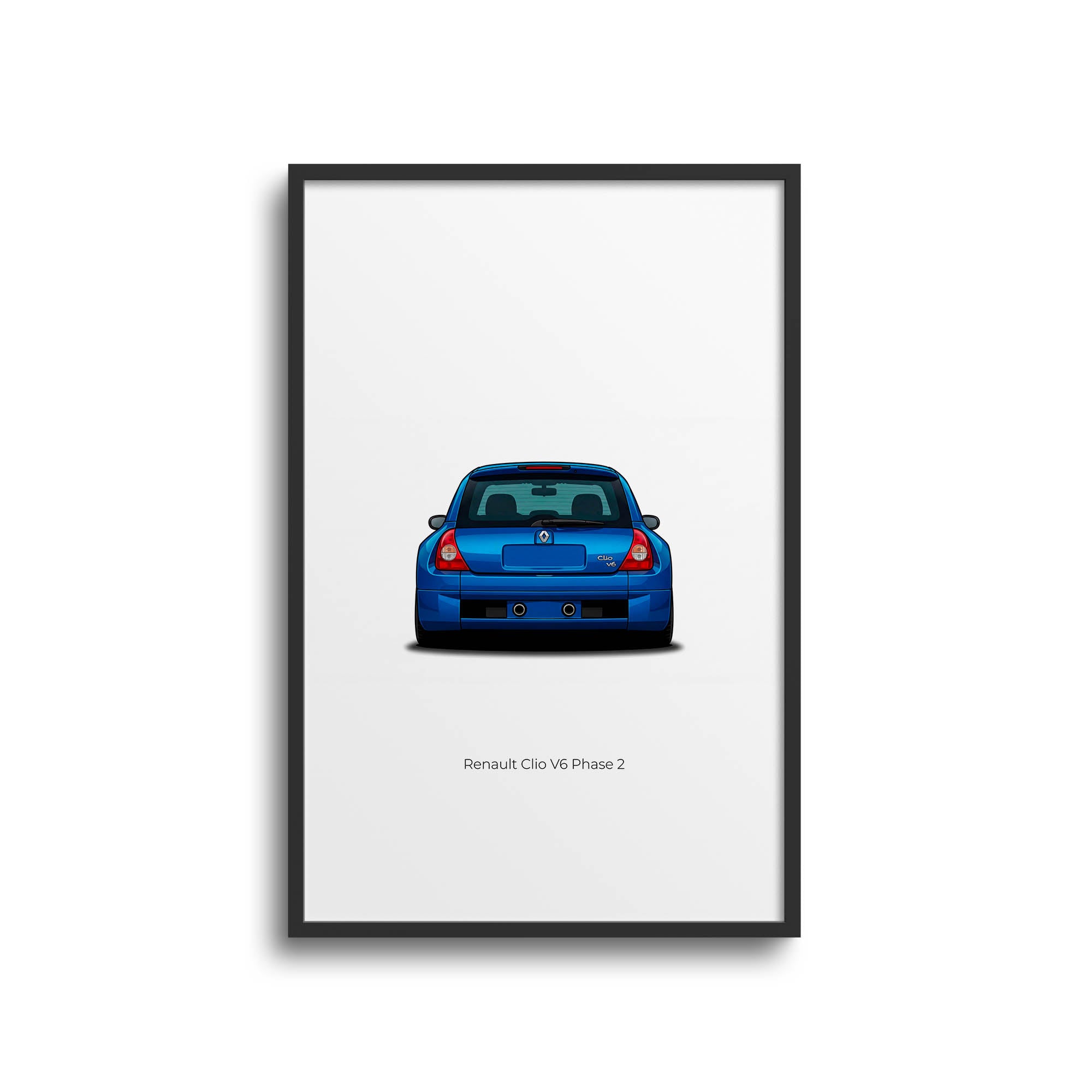 2003 Renault Clio V6 Phase 2 Iliad – Car Print (Back)