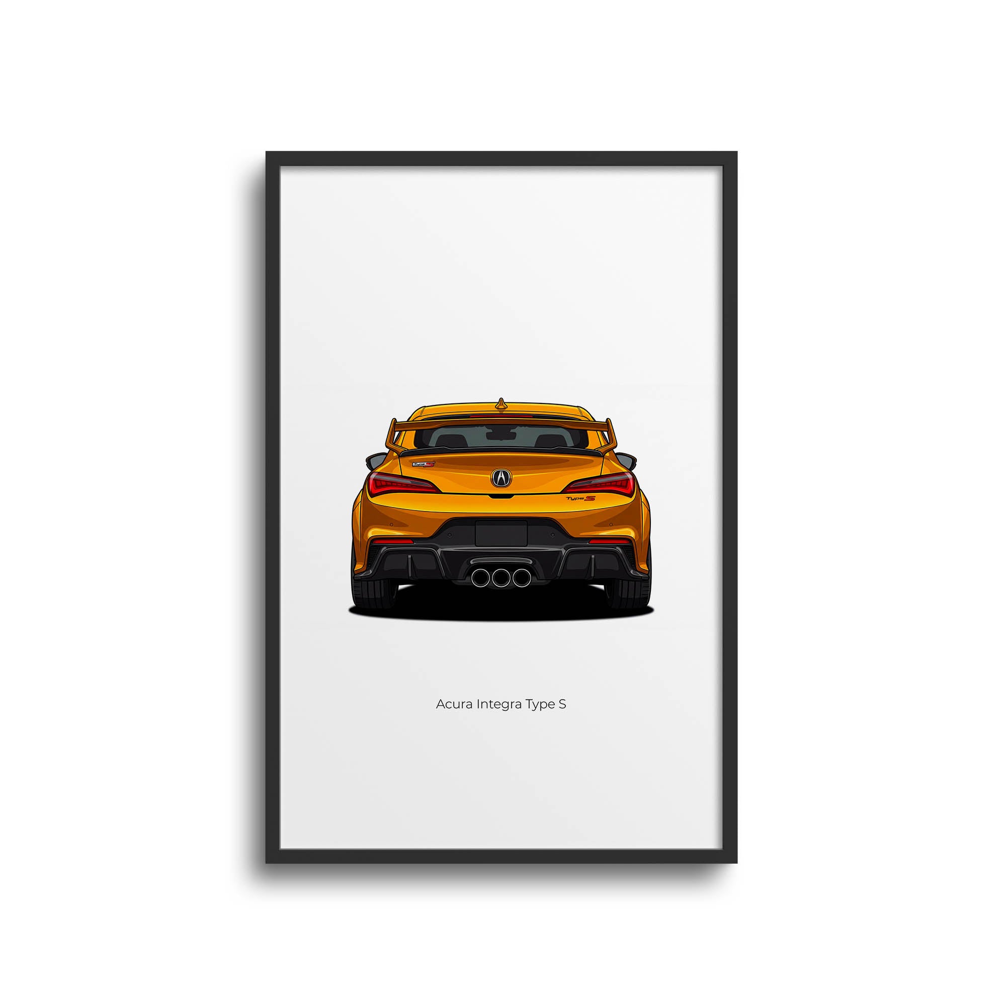 2024 Acura Integra Type S Tiger Eye – Car Print (Back)