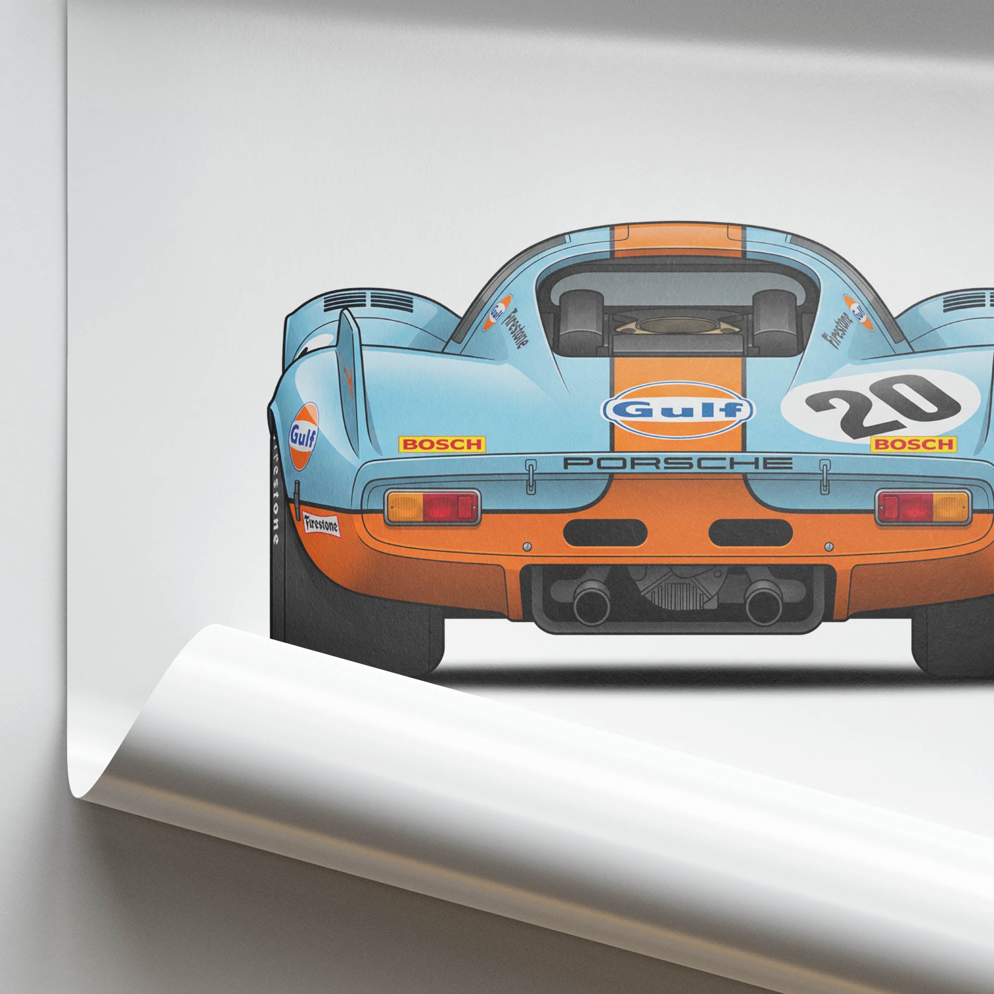 1970 Porsche 917K Steve Mcqueen – Car Print