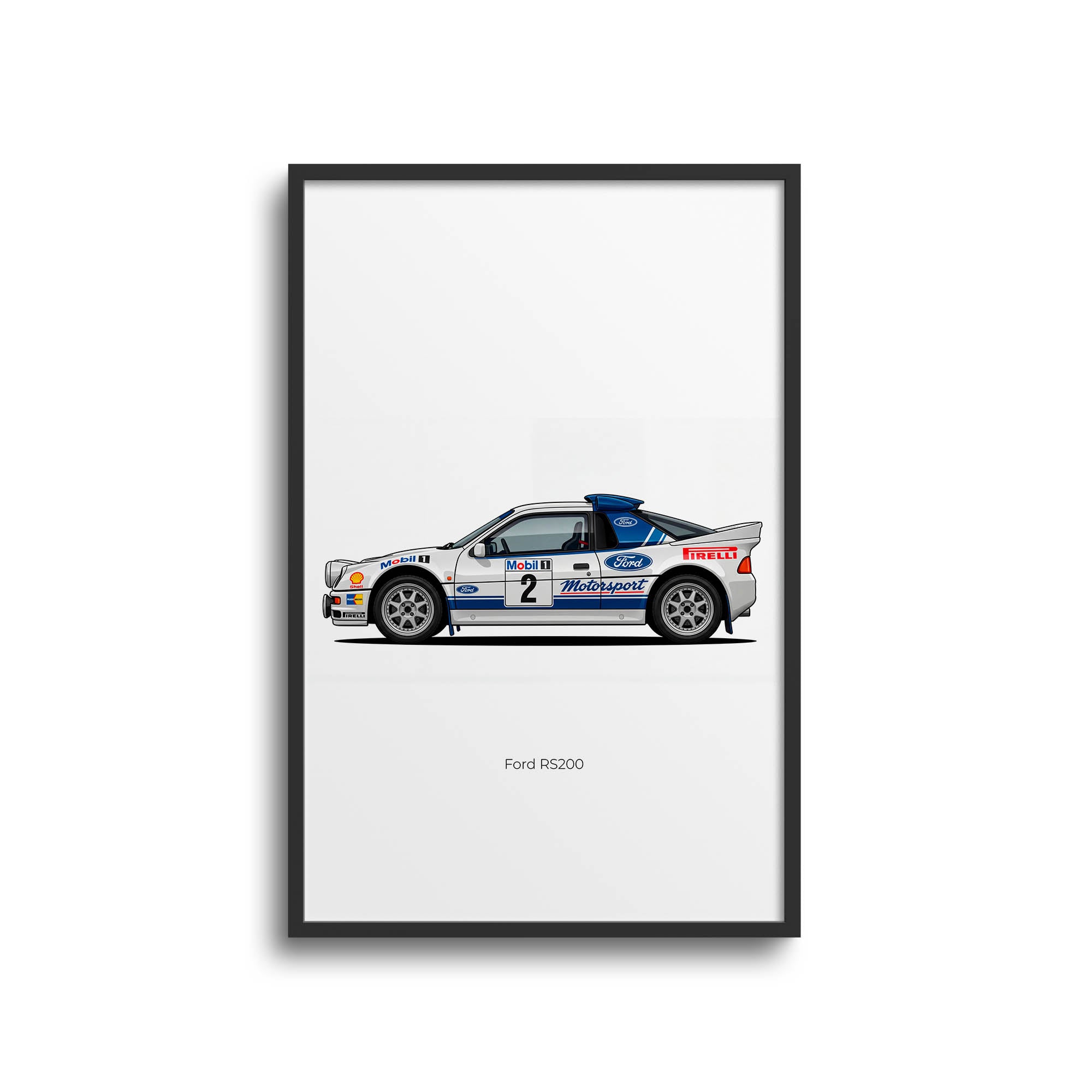 Ford Rs200 Poster - 1986 WRC Rally Car Print | Motorsport Wall Art