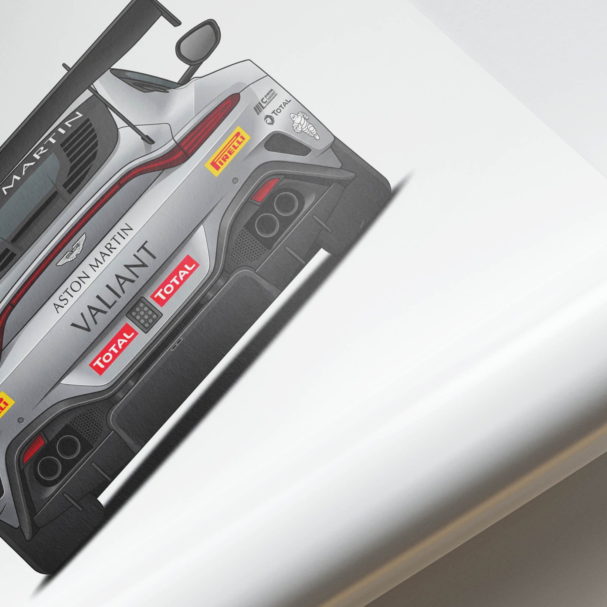 Aston Martin Valiant Poster - 2024 Silver Car Print | Luxury Automotive Art