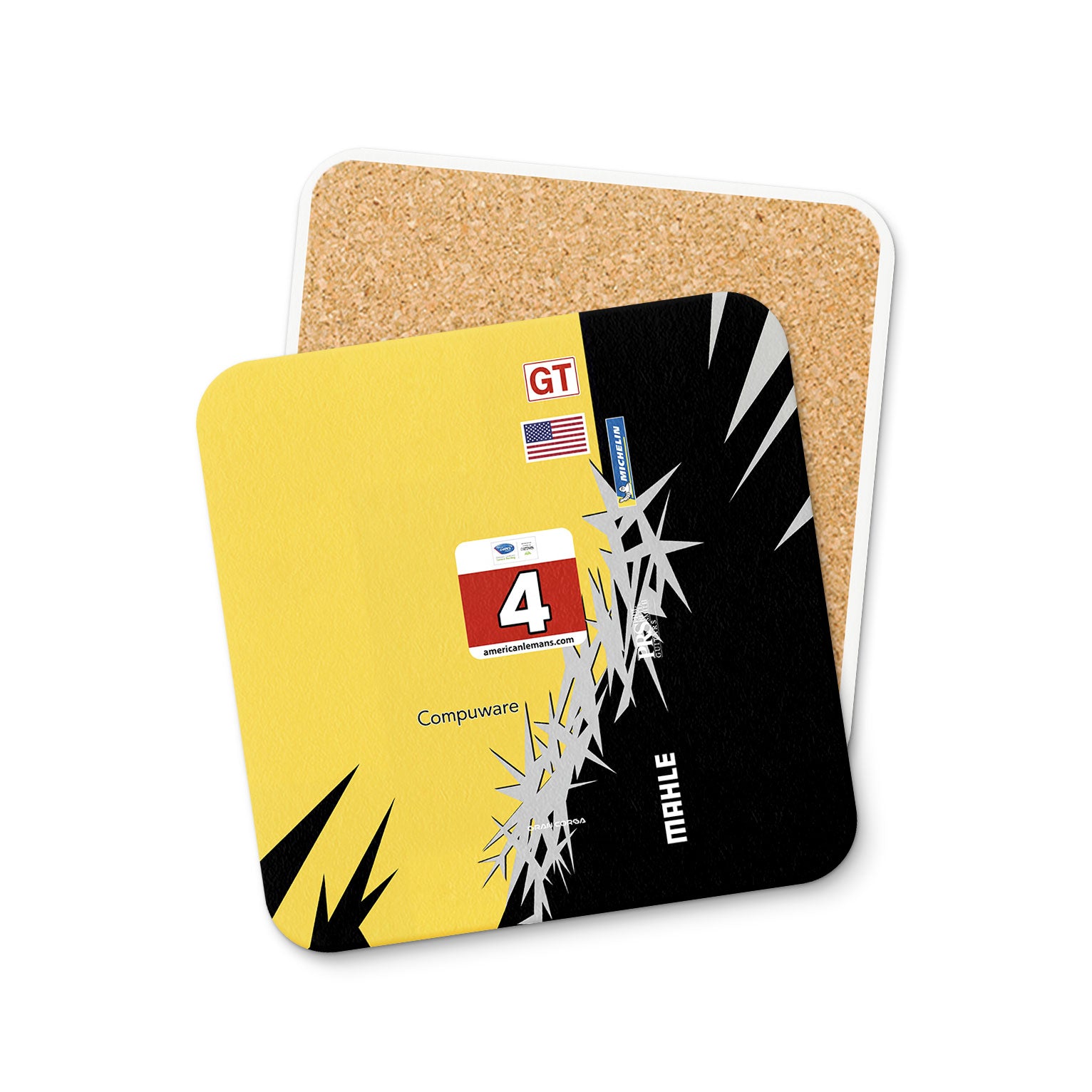 Corvette C6R Coaster – ALMS Drink Coaster | Racing Car Table Surface Protector