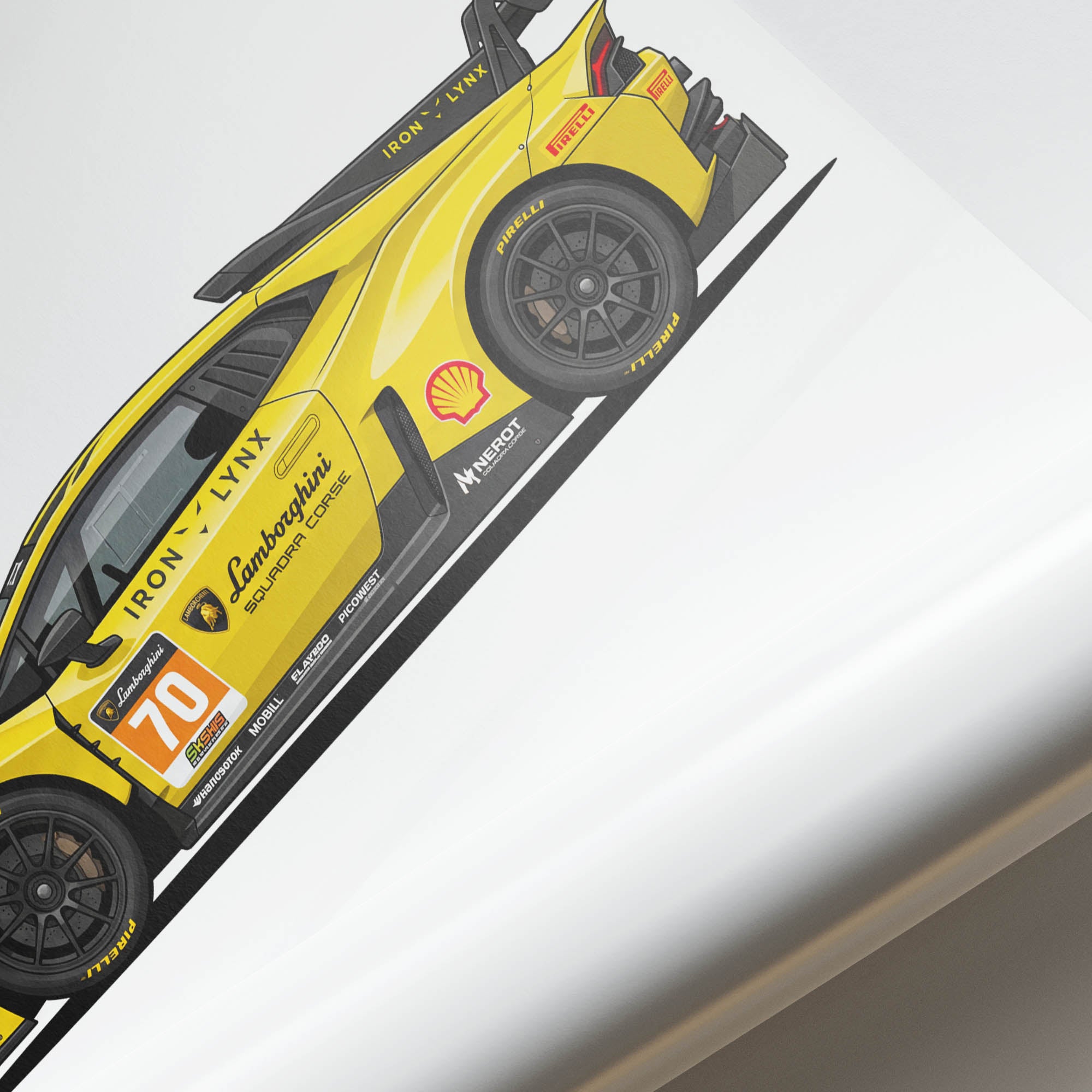 2023 Lamborghini Hurac N GT3 EVO2 Iron Lynx – Car Print