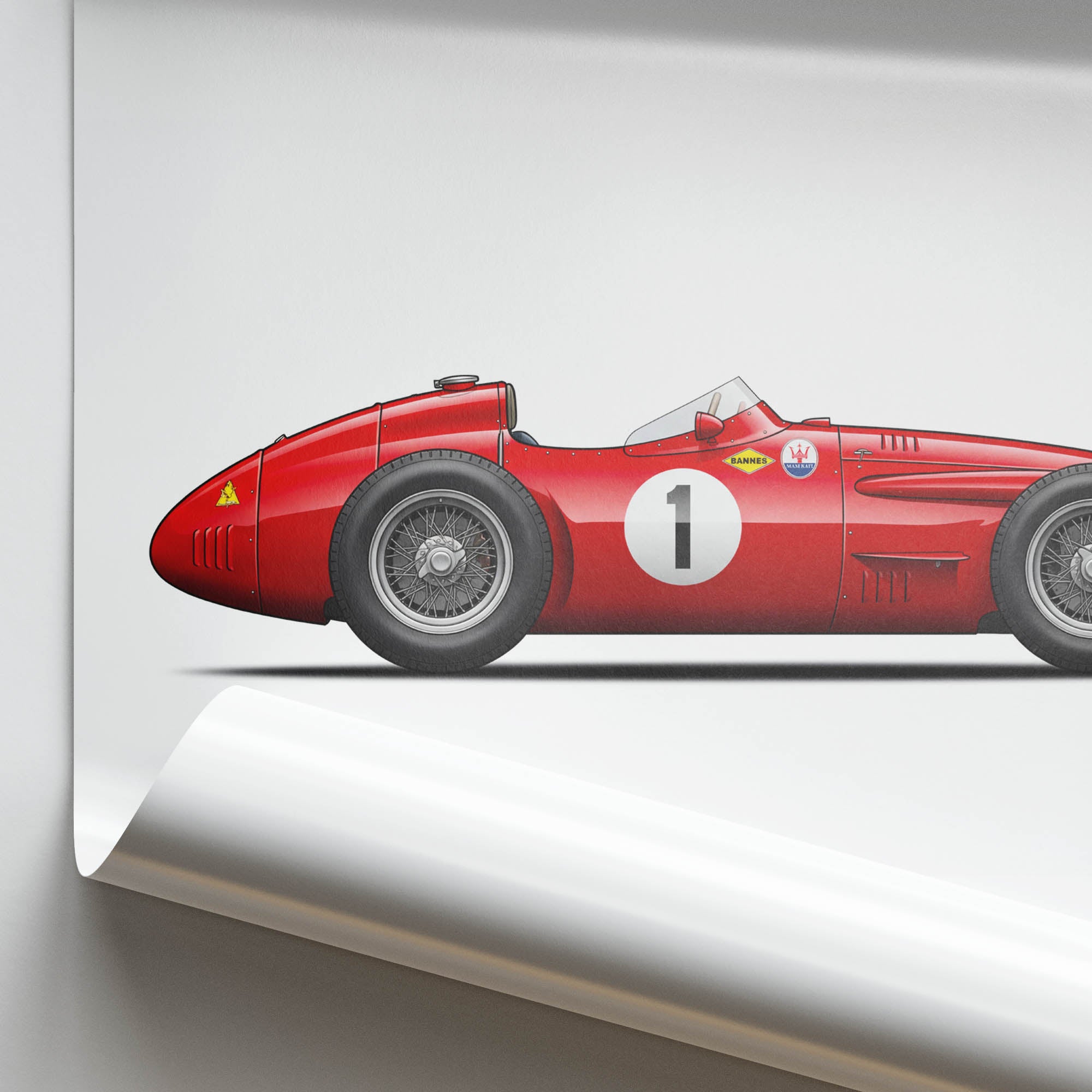 1957 Maserati 250F Juan Manuel Fangio – Car Print