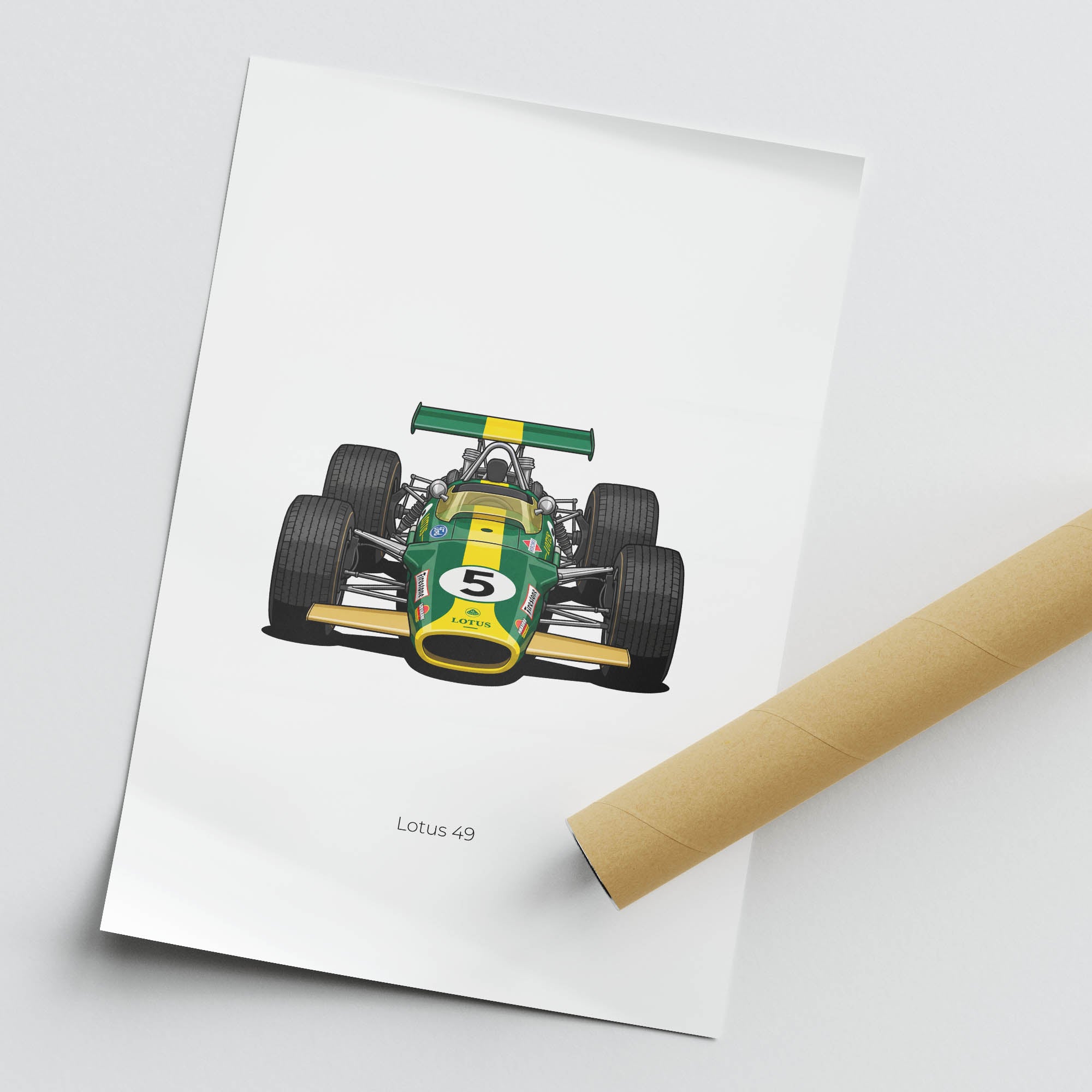 1967 Lotus 49 Jim Clark Team Lotus – Car Print