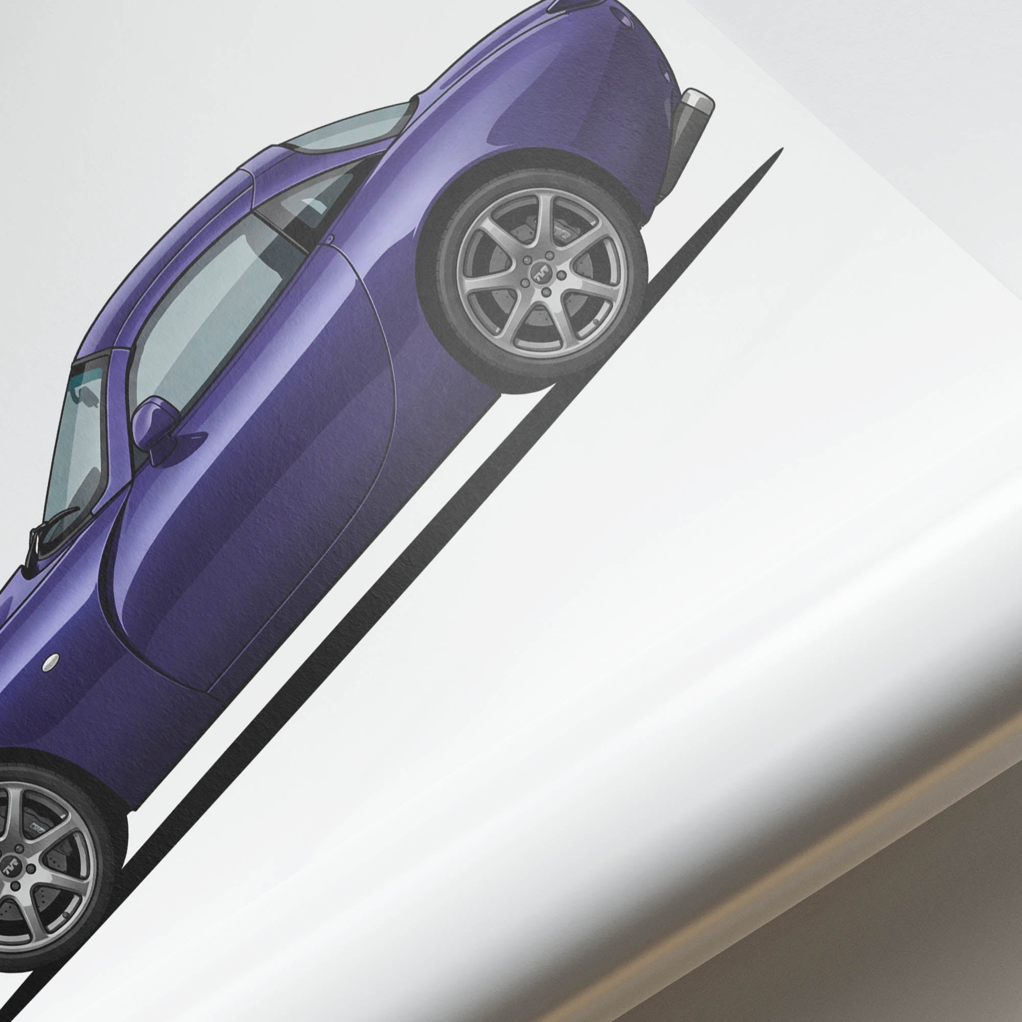 2005 Tvr Tuscan Speed Six Cascade Indigo – Car Print (Side)