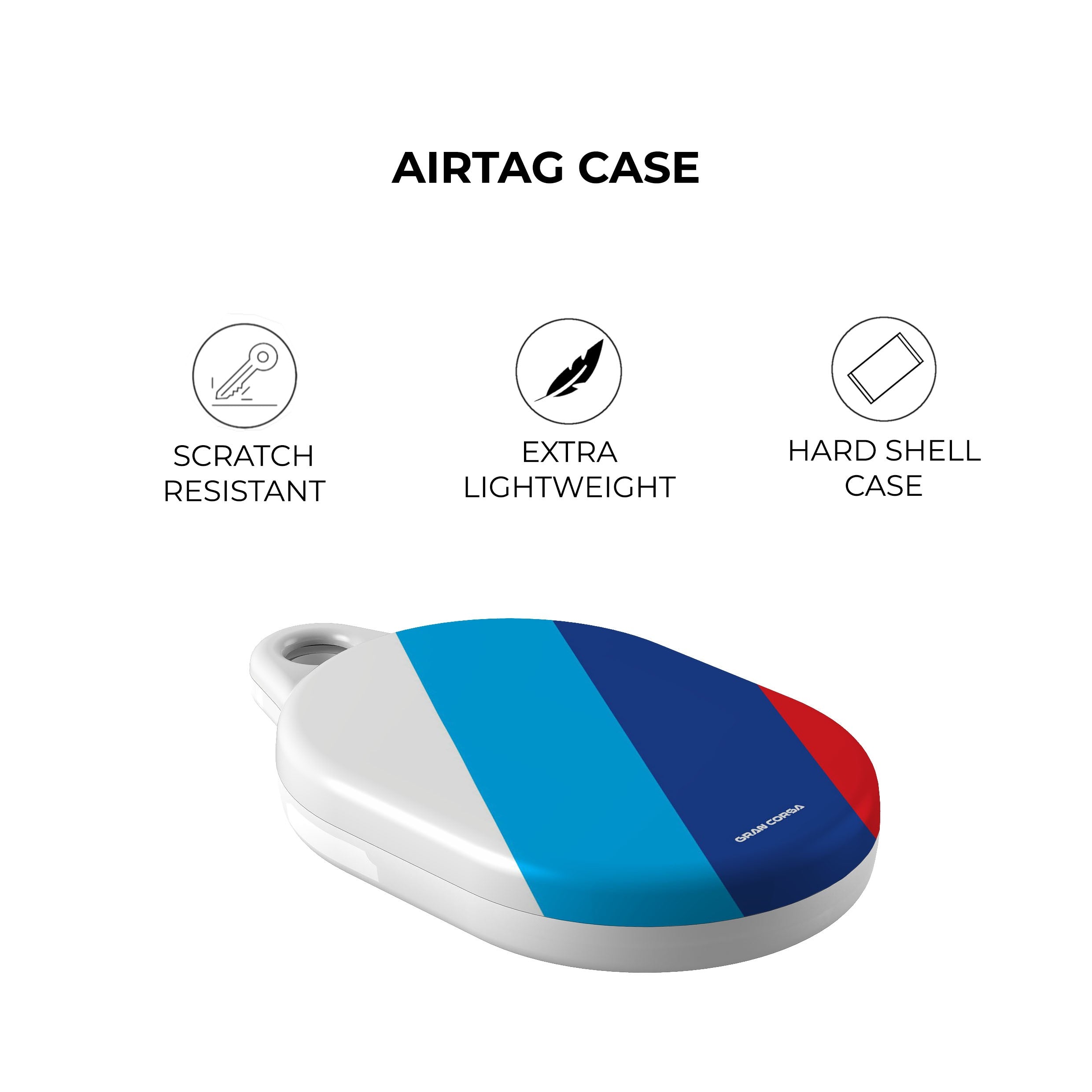 BMW M3 AirTag Holder – 1986 E30 DTM Livery Racing Keychain Accessory