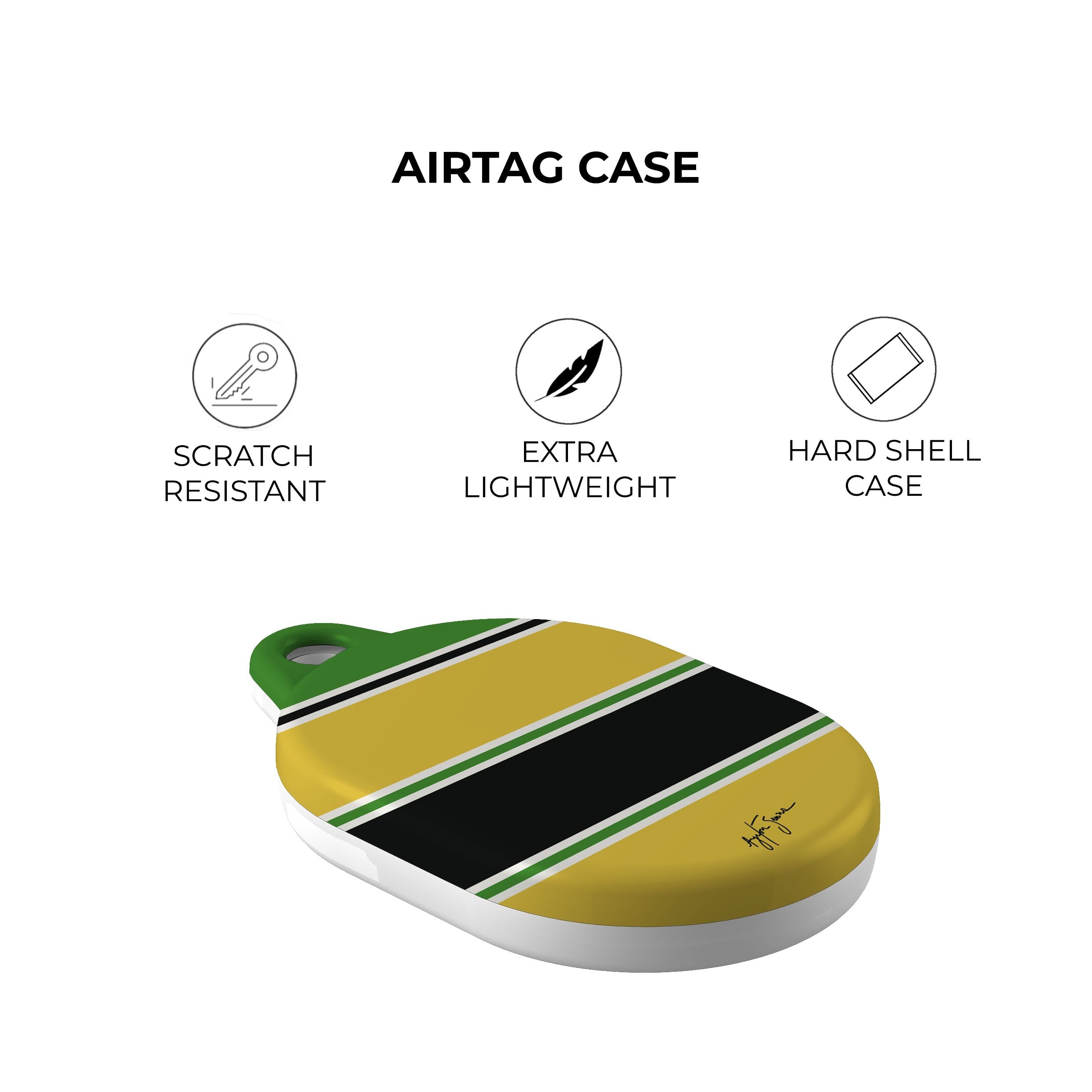 Ayrton Senna F1 McLaren 1988 Homage Illustration AirTag Holder