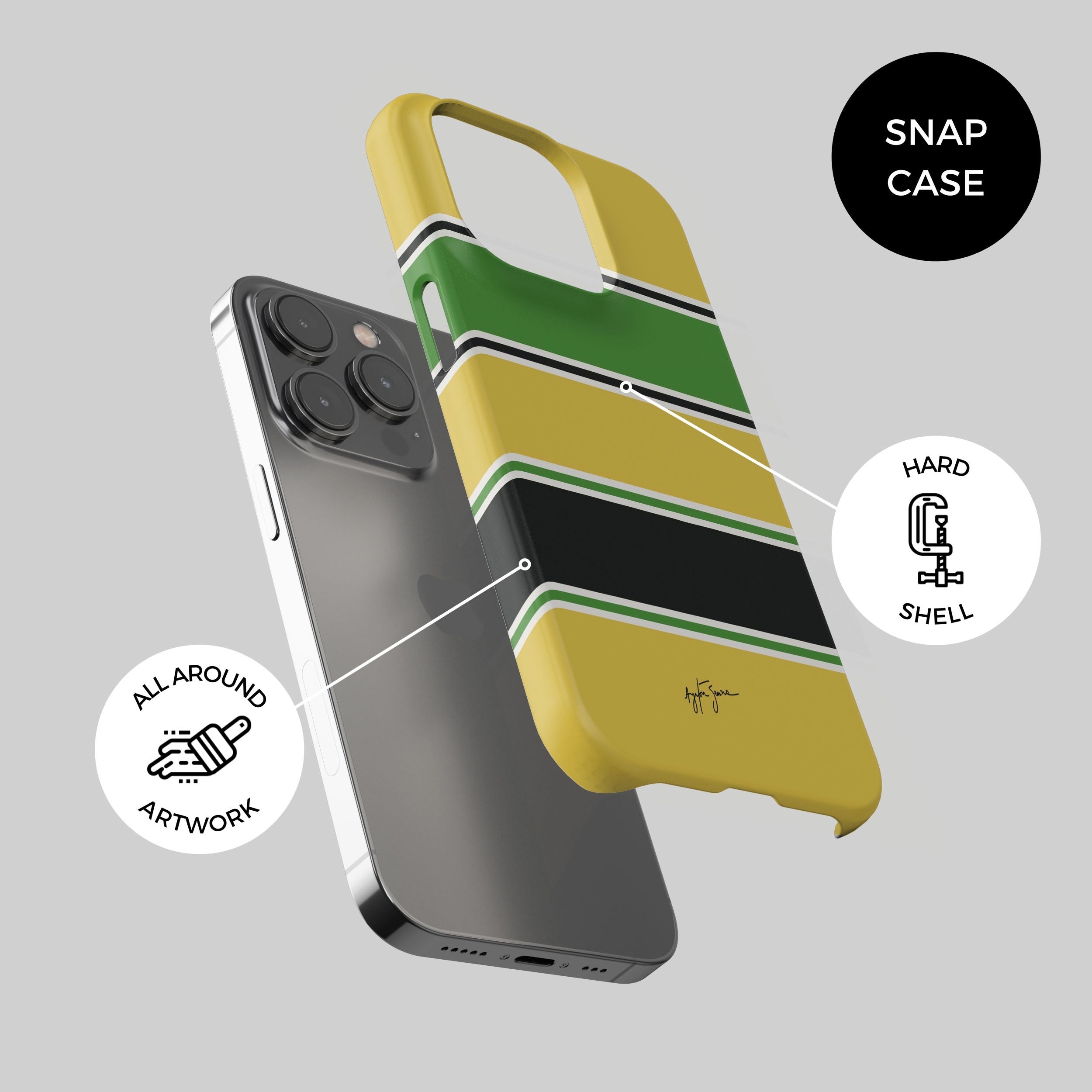 Ayrton Senna Phone Case – 1988 McLaren Tribute Illustration Premium Protective Cover