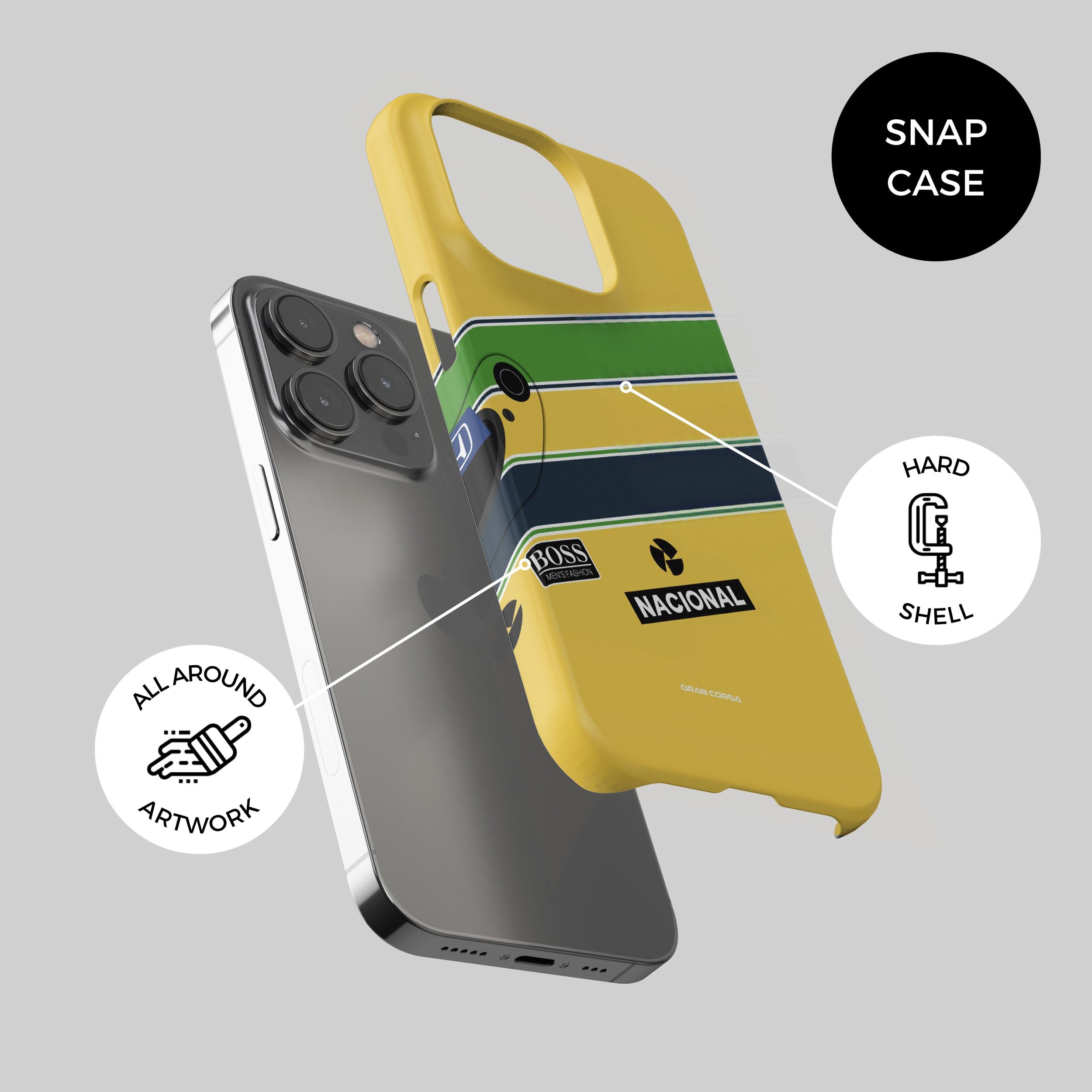 Senna Helmet Phone Case – 1989 McLaren MP4/5 Racing Helmet Design Tribute