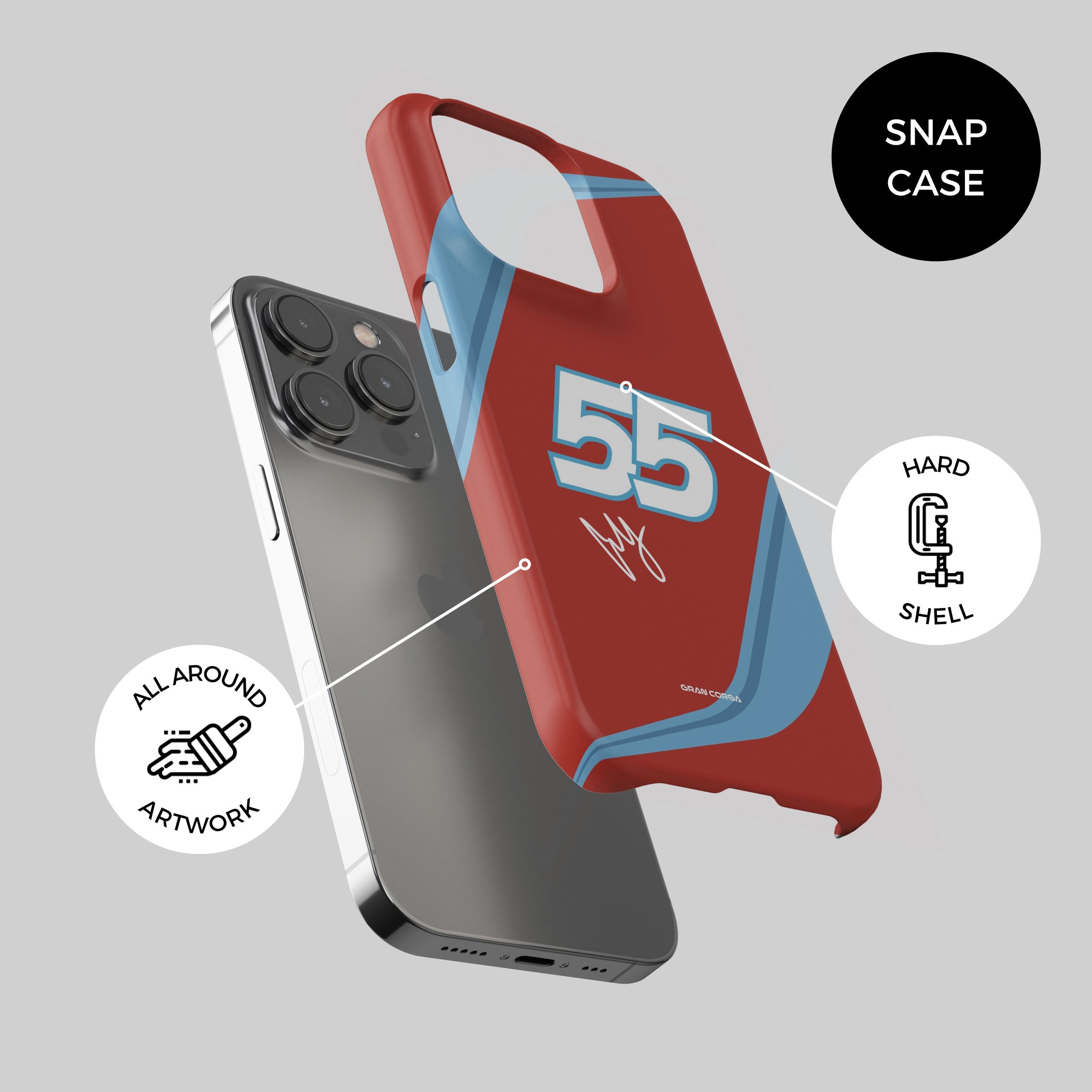 Carlos Sainz Phone Case - 2024 Ferrari Miami GP F1 Livery Protection