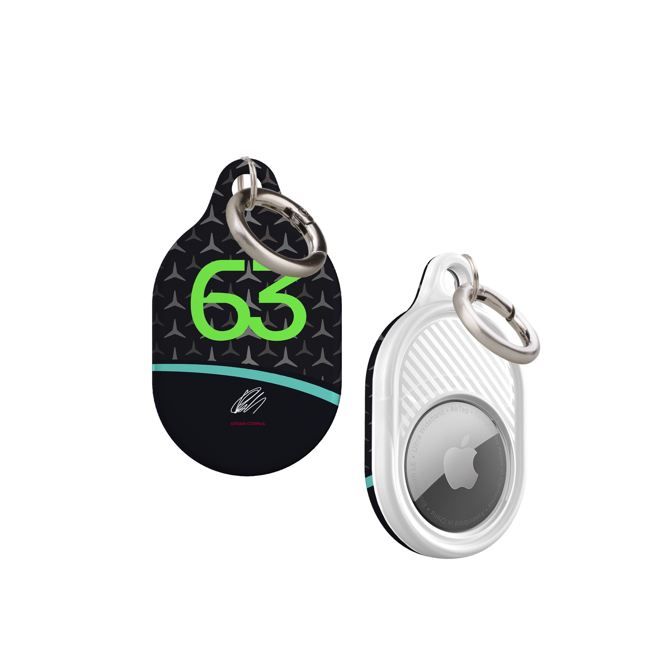 George Russell F1 Mercedes-AMG Petronas 2024 W15 Livery AirTag Holder
