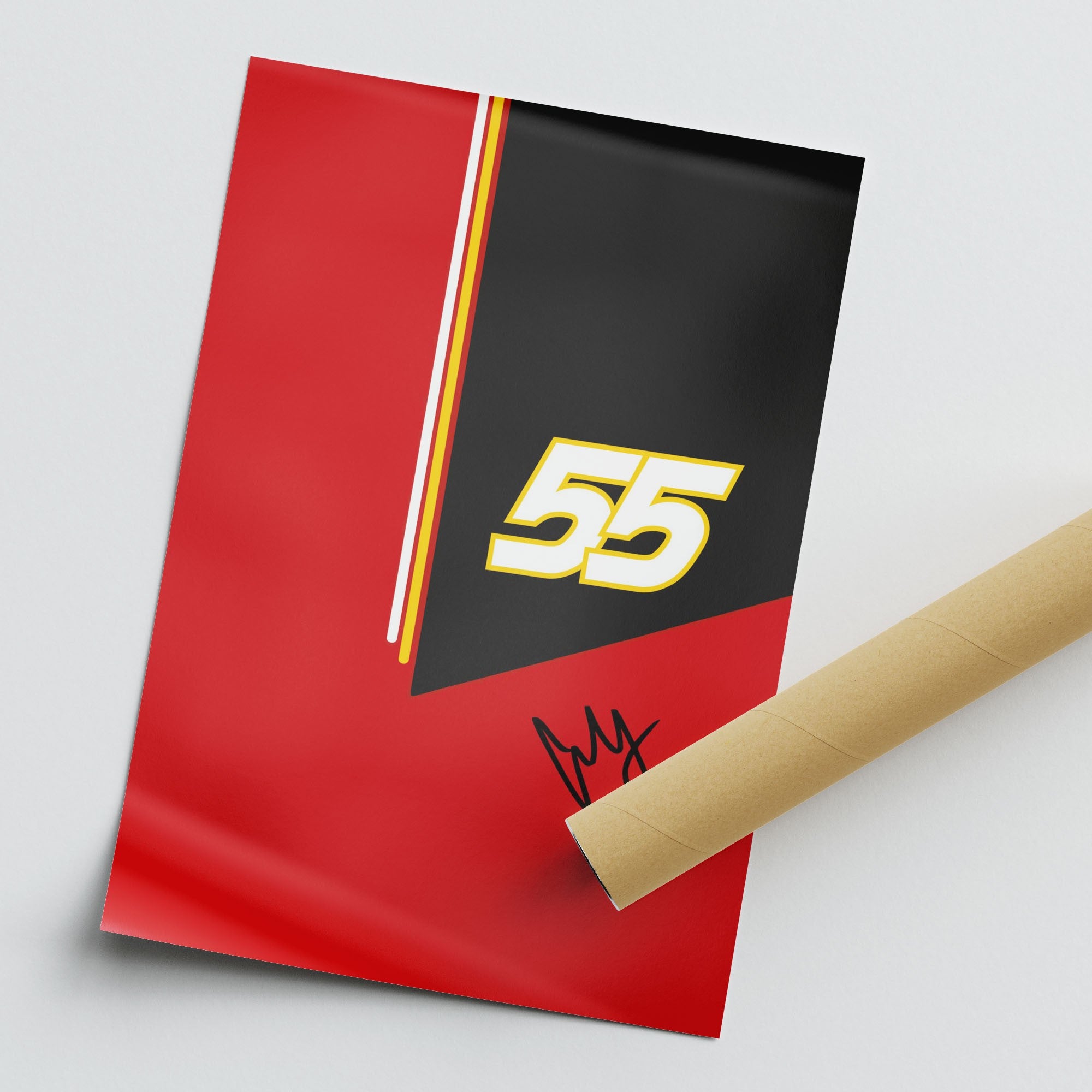Carlos Sainz F1 Ferrari 2024 SF-24 Livery Poster