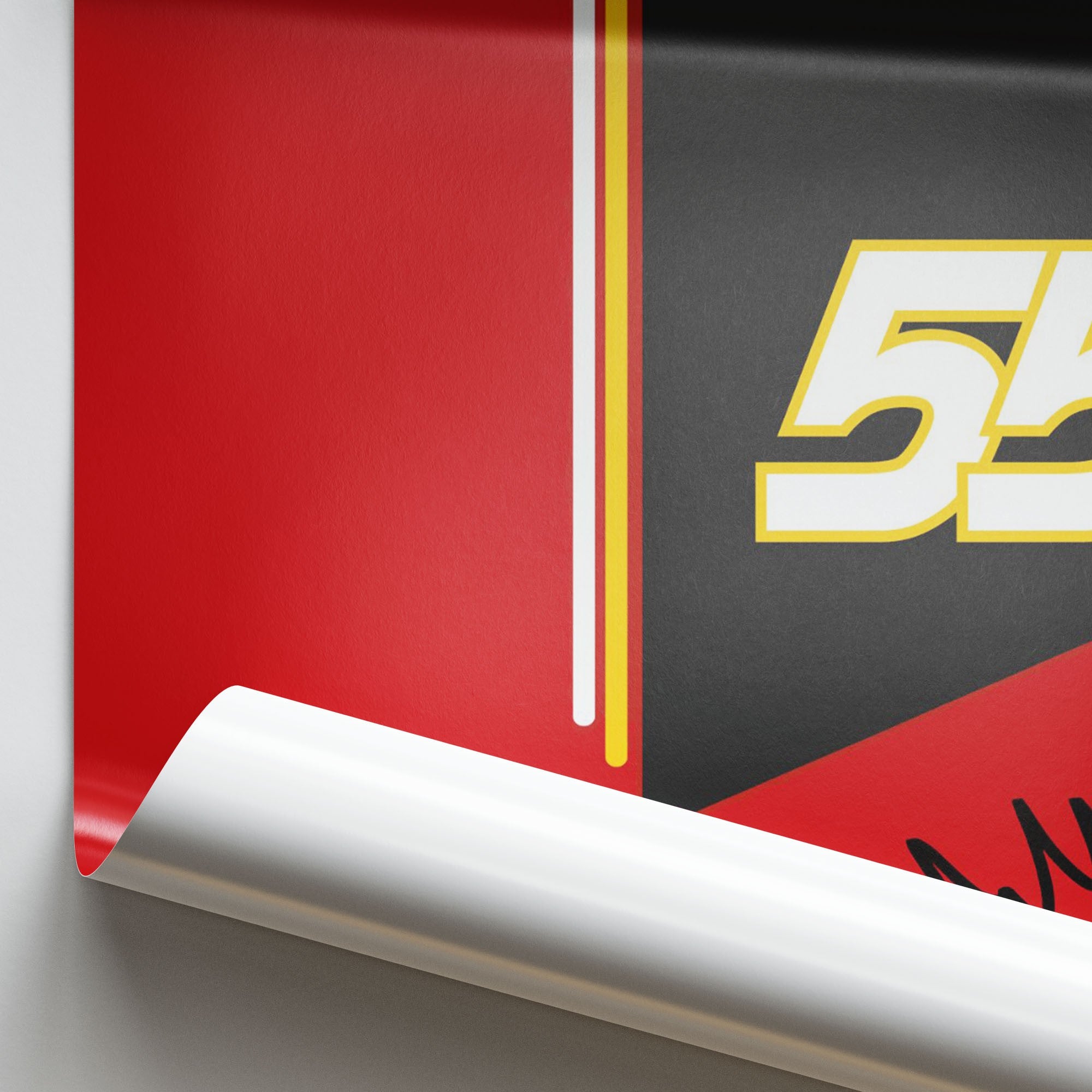 Carlos Sainz F1 Ferrari 2024 SF-24 Livery Poster