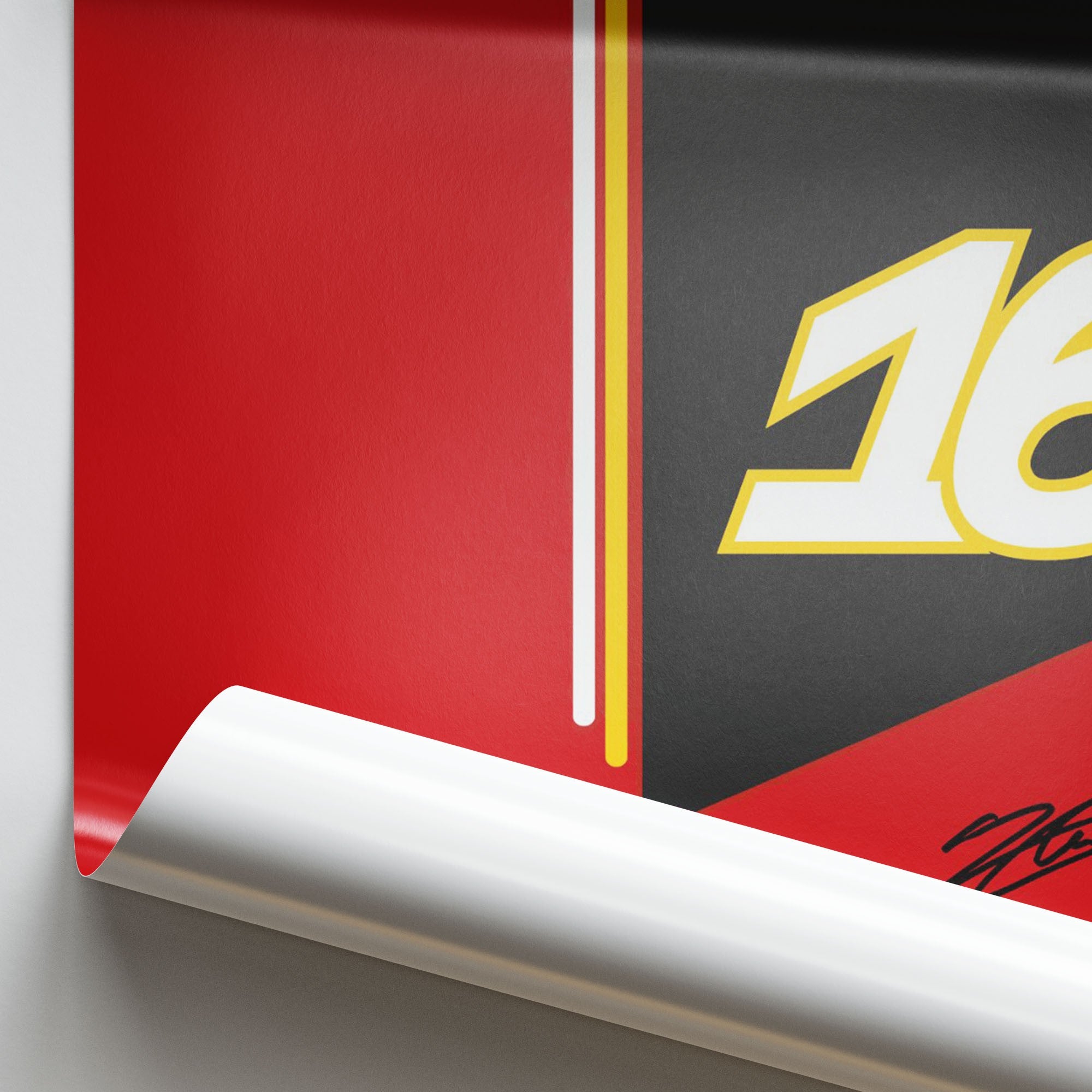 Charles Leclerc F1 Ferrari 2024 SF-24 Livery Poster