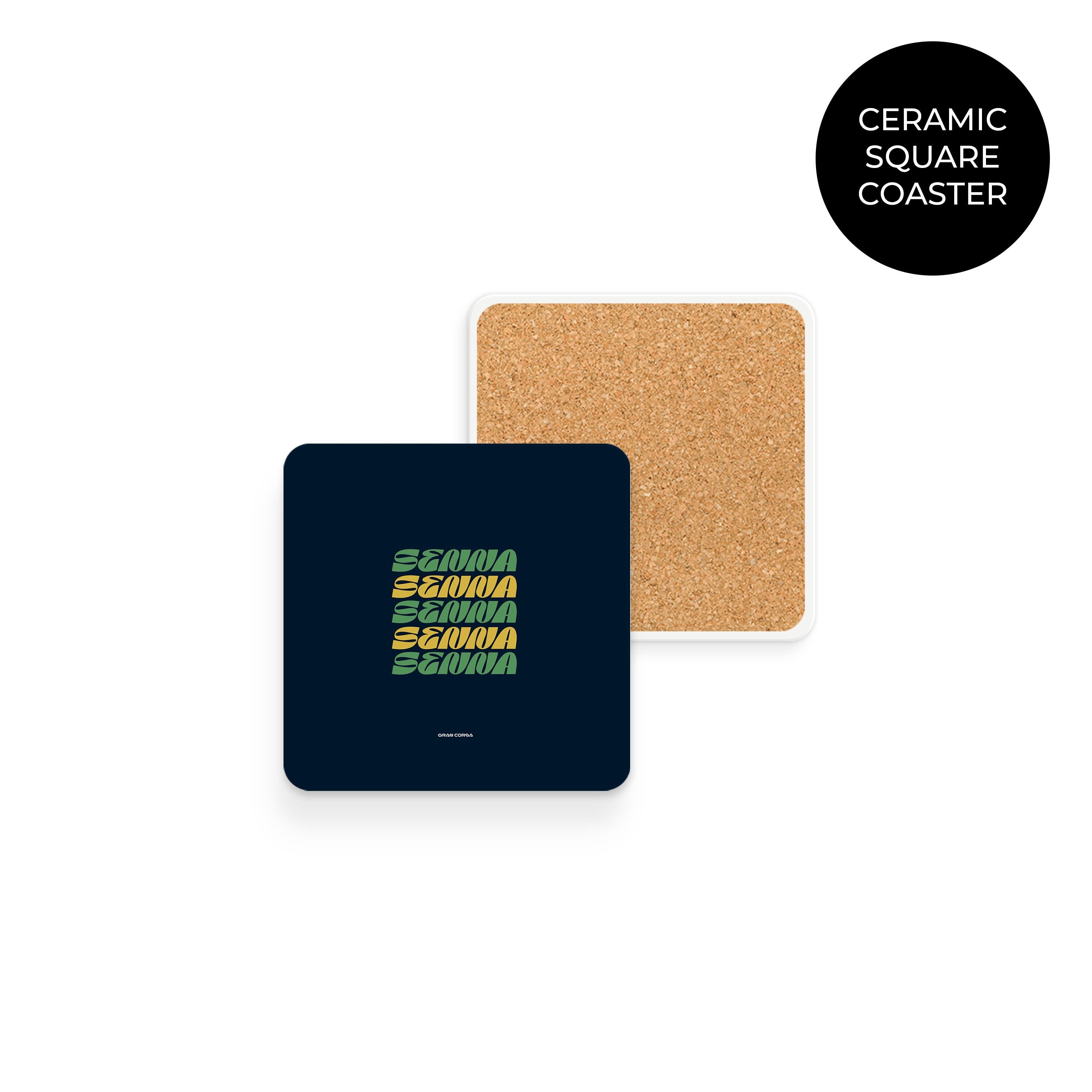 Ayrton Senna F1 McLaren 1989 Homage Illustration Coaster