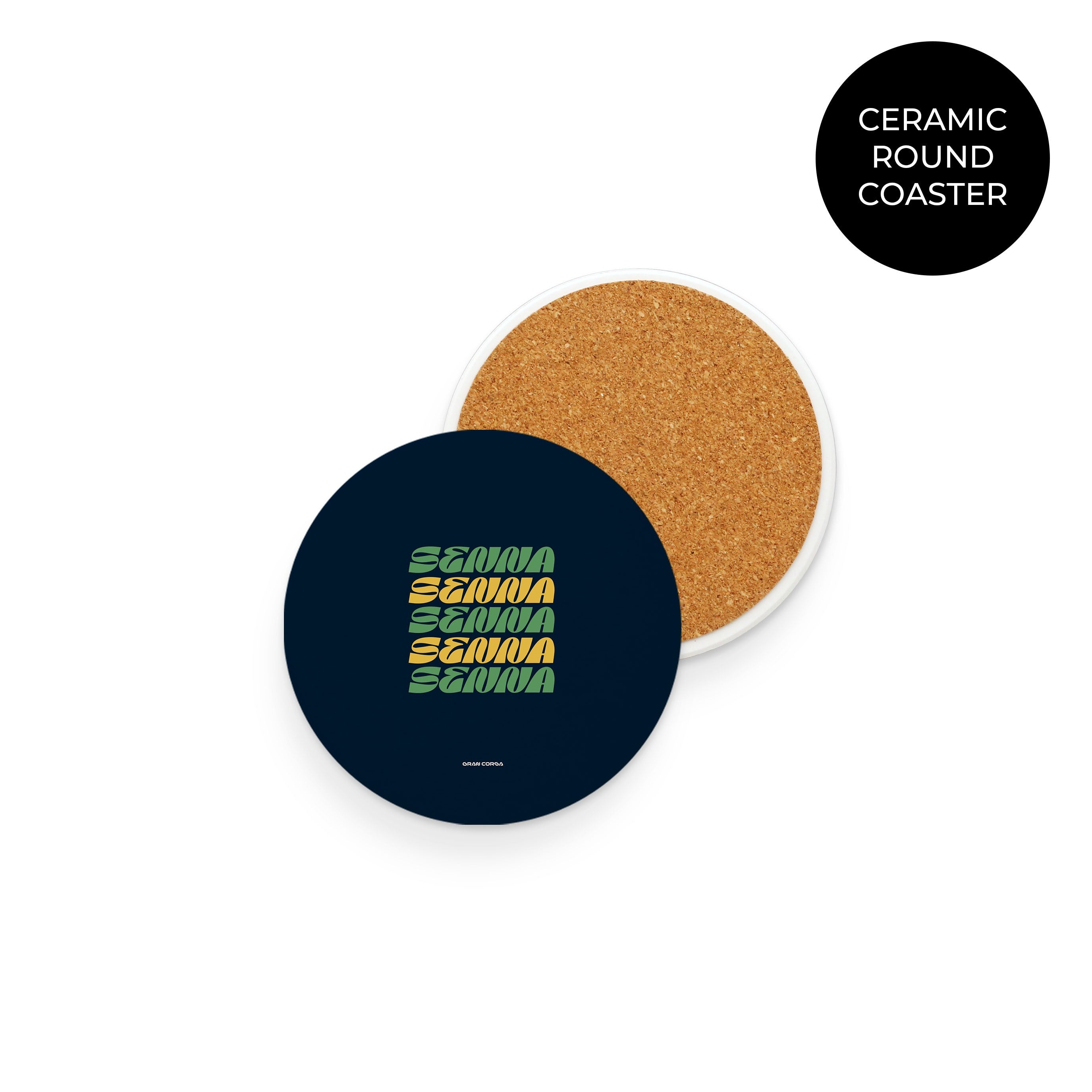 Ayrton Senna F1 McLaren 1989 Homage Illustration Coaster