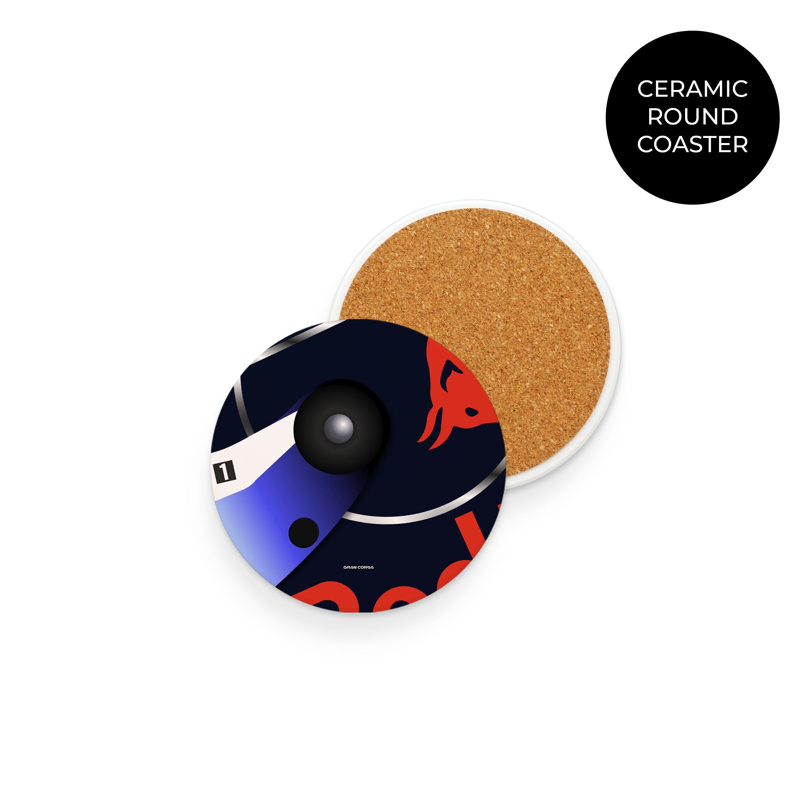 Max Verstappen F1 Red Bull Racing 2024 Miami GP Helmet Coaster