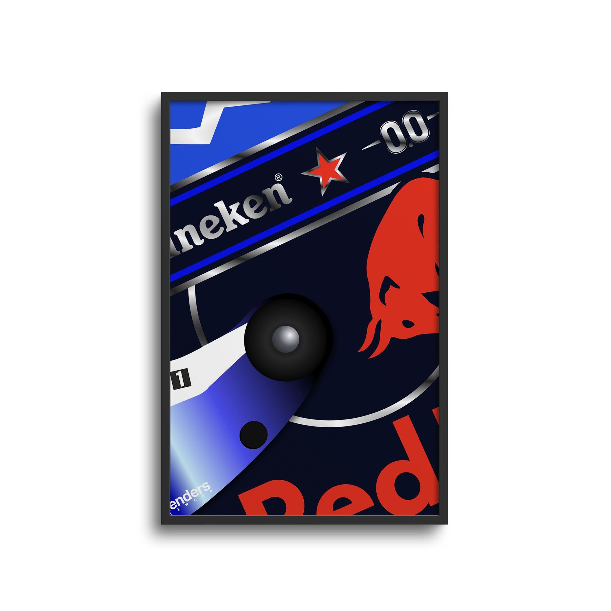 Max Verstappen F1 Red Bull Racing 2024 Miami GP Helmet Poster
