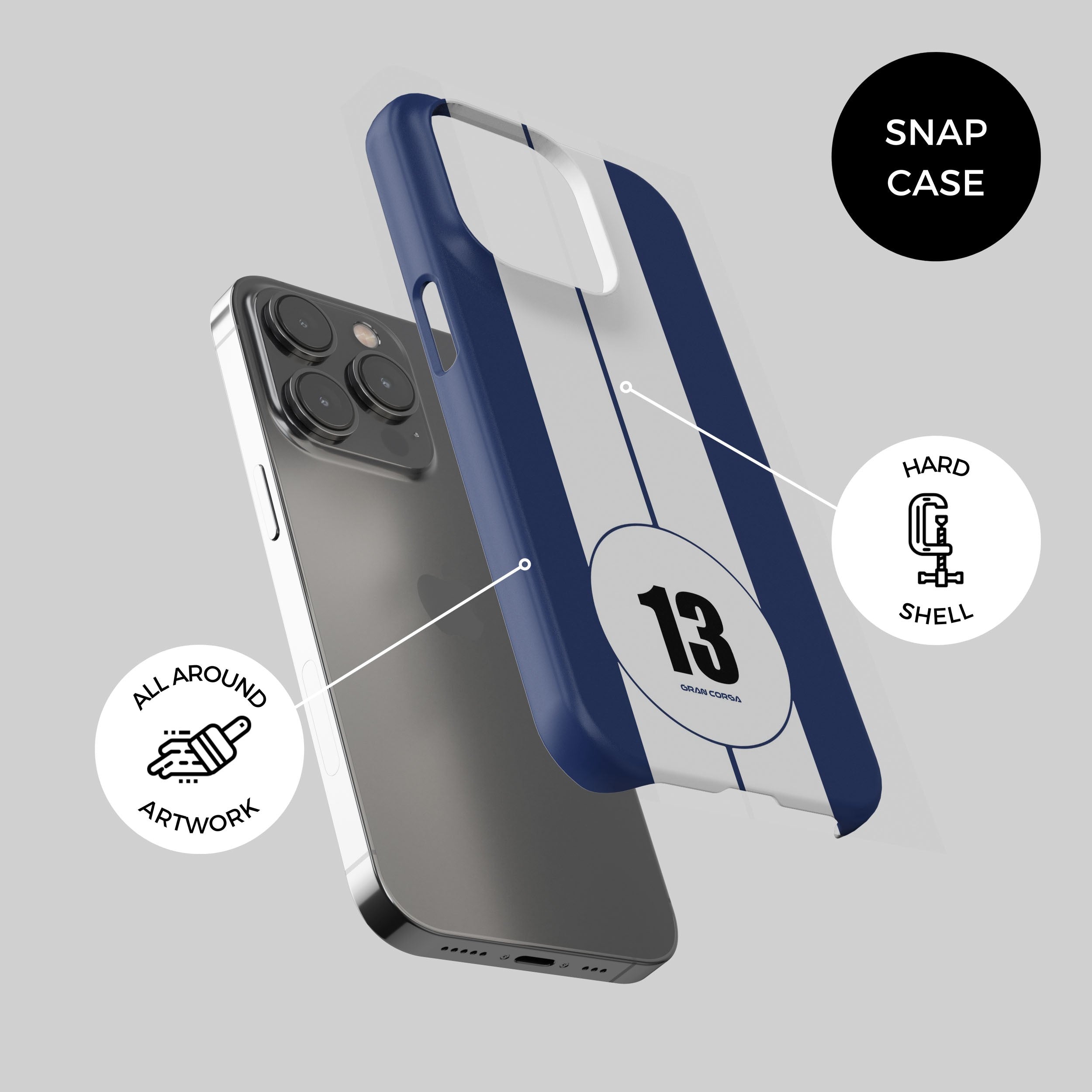 Shelby Cobra Phone Case - 1964 Daytona Coupe Classic Car Design Protective Cover