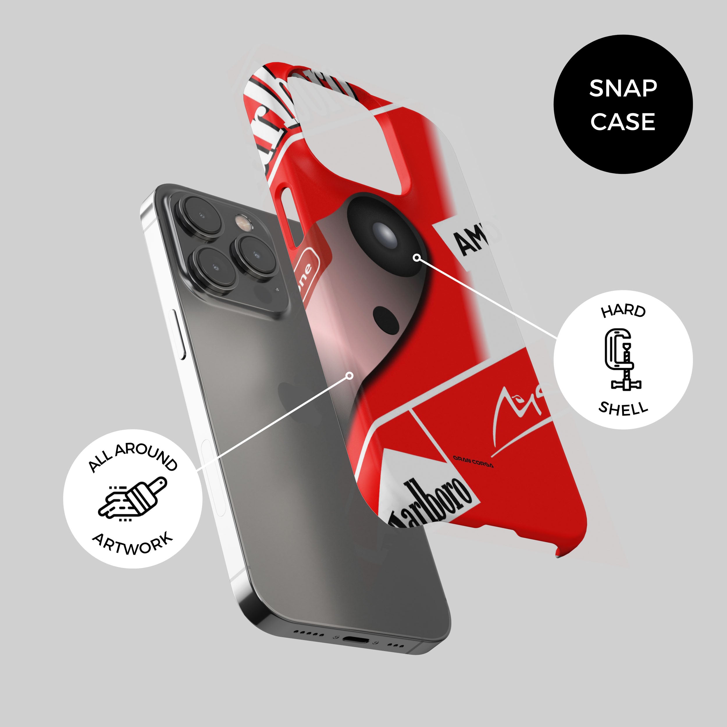 Ferrari Helmet Phone Case - Michael Schumacher 2004 F1 Racing Design Protector