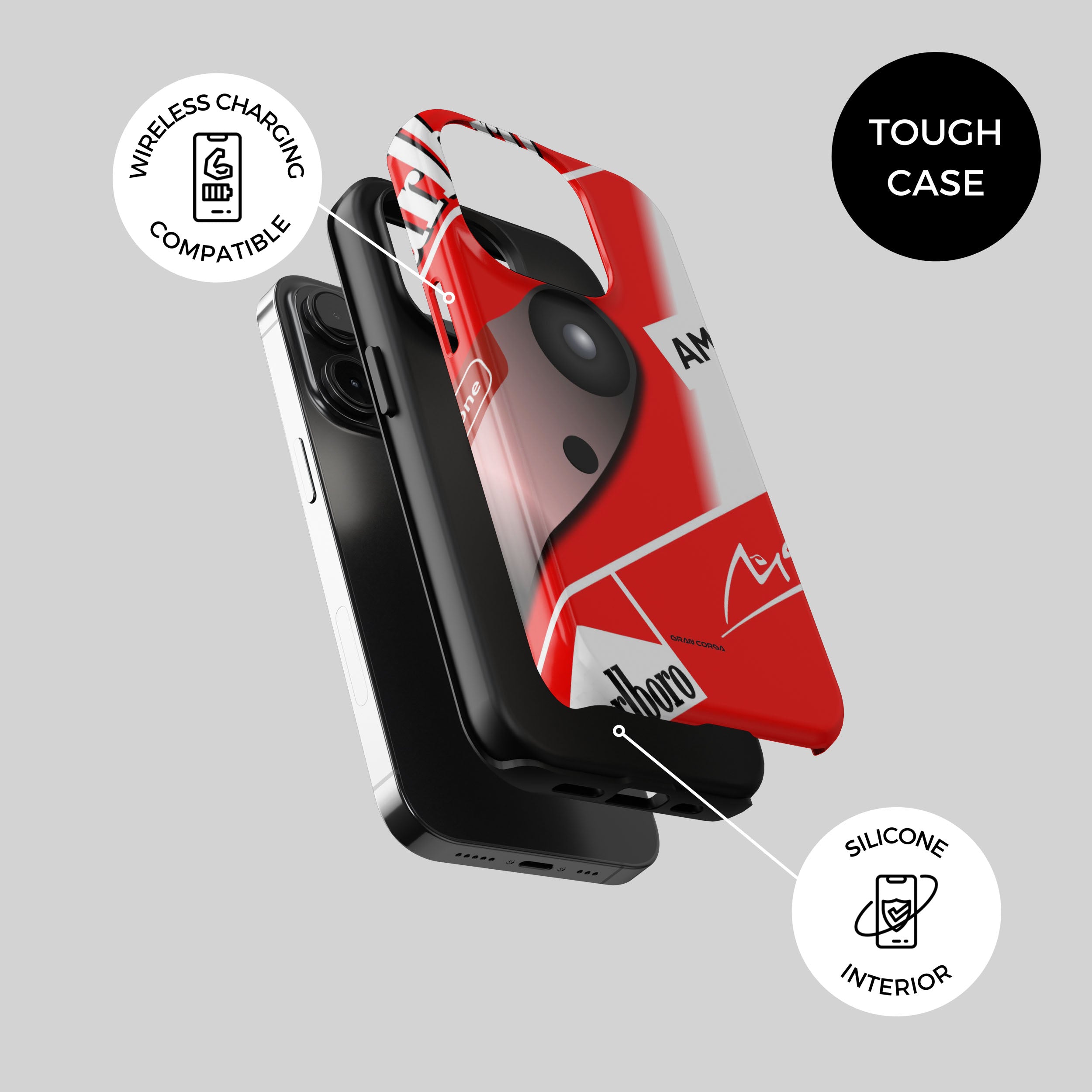 Ferrari Helmet Phone Case - Michael Schumacher 2004 F1 Racing Design Protector