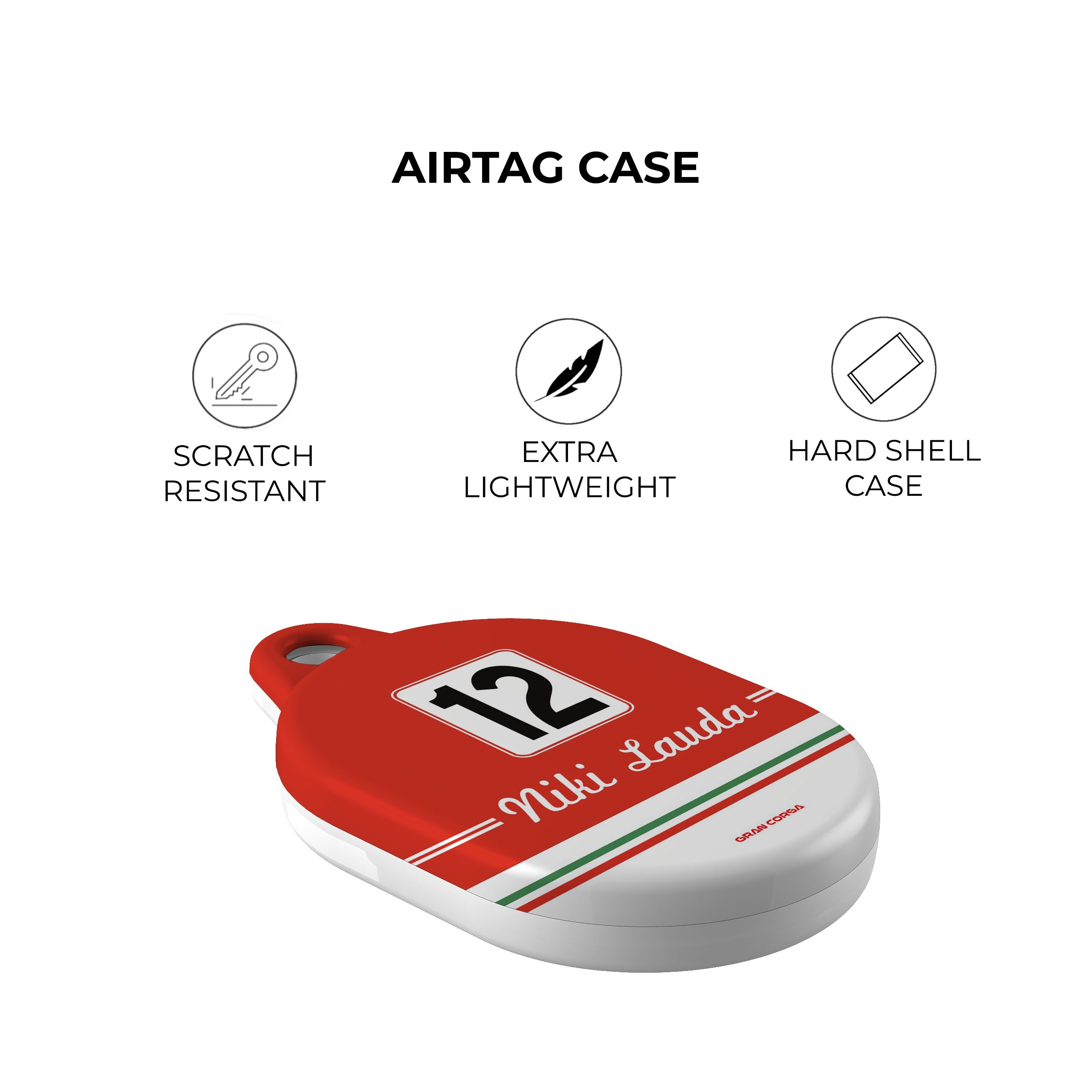 Niki Lauda F1 Ferrari 1975 312T2 Signed AirTag Holder