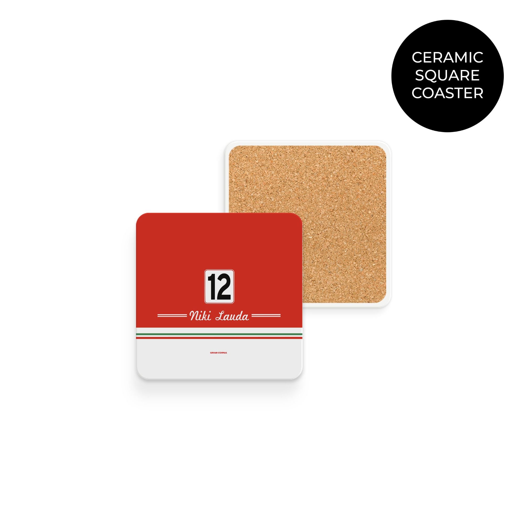 Niki Lauda F1 Ferrari 1975 312T2 Signed Coaster