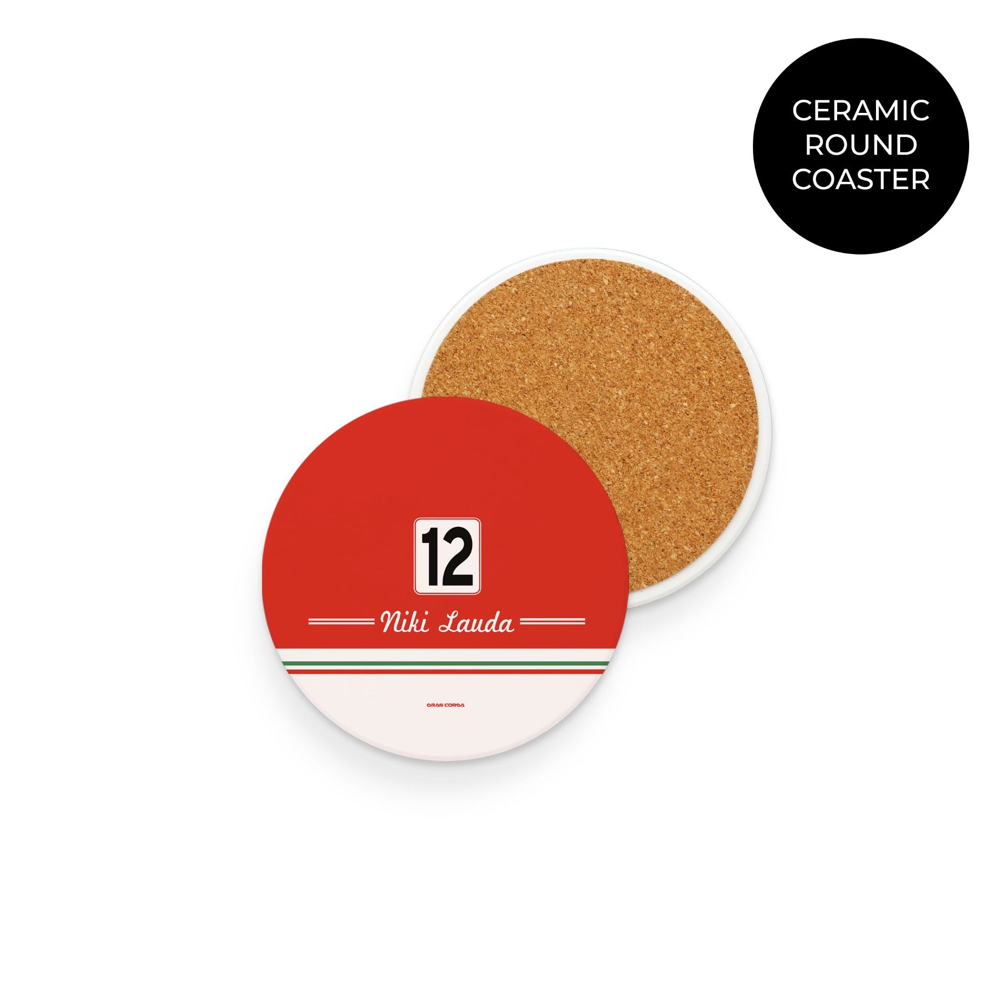 Niki Lauda F1 Ferrari 1975 312T2 Signed Coaster
