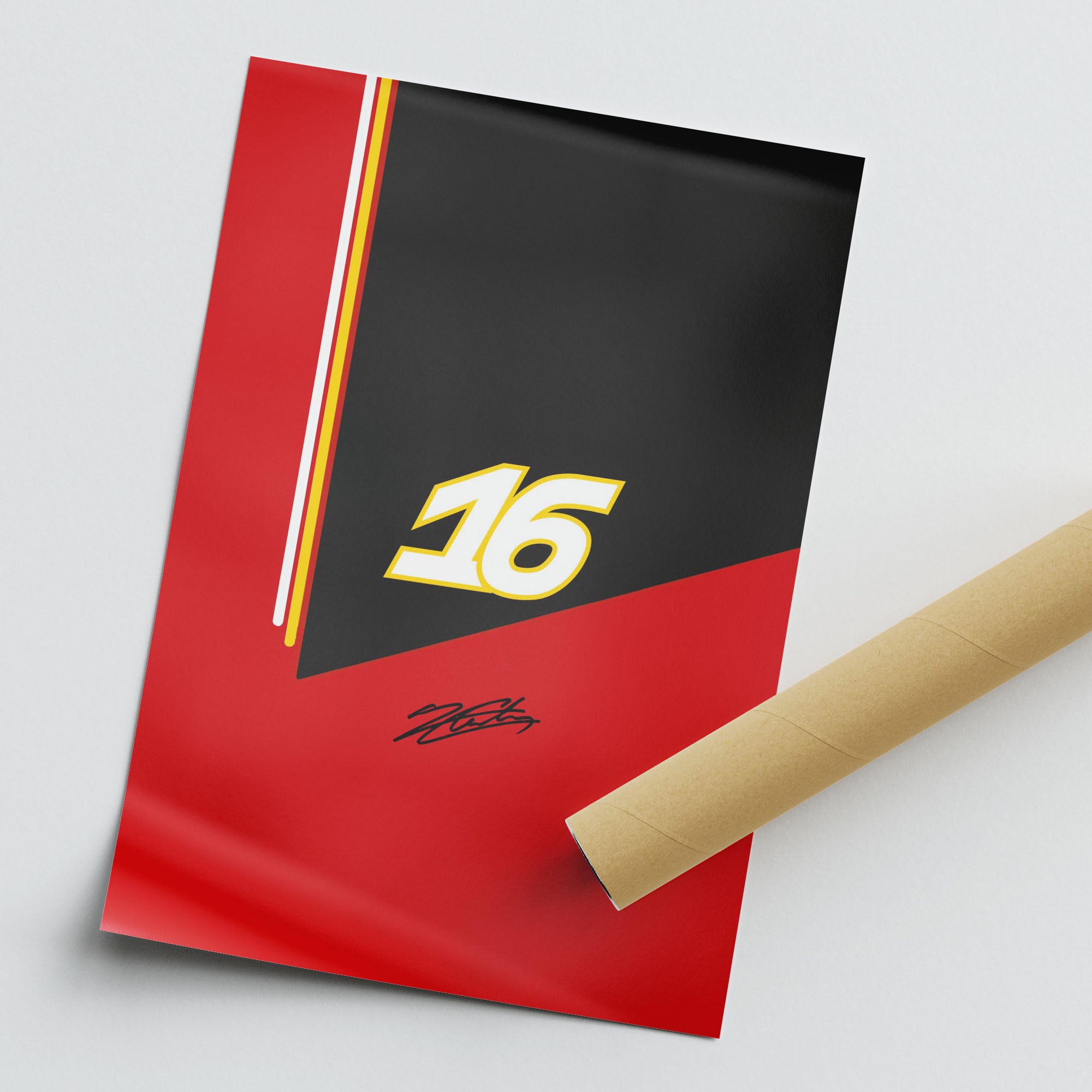 Charles Leclerc F1 Ferrari 2025 Season Signed Poster