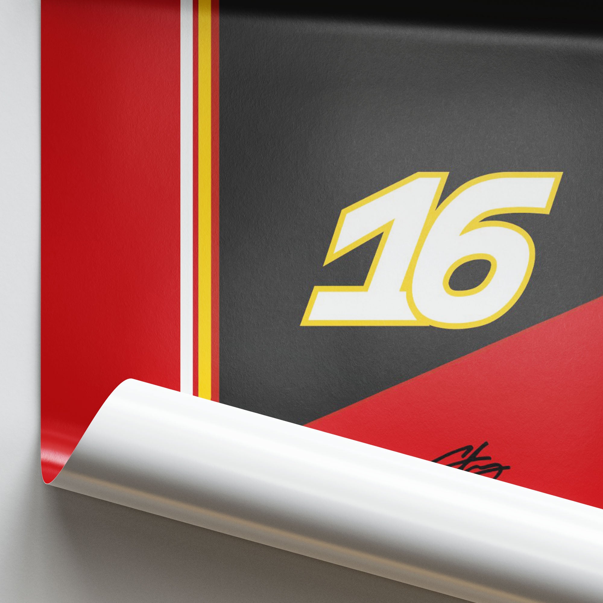 Charles Leclerc F1 Ferrari 2025 Season Signed Poster