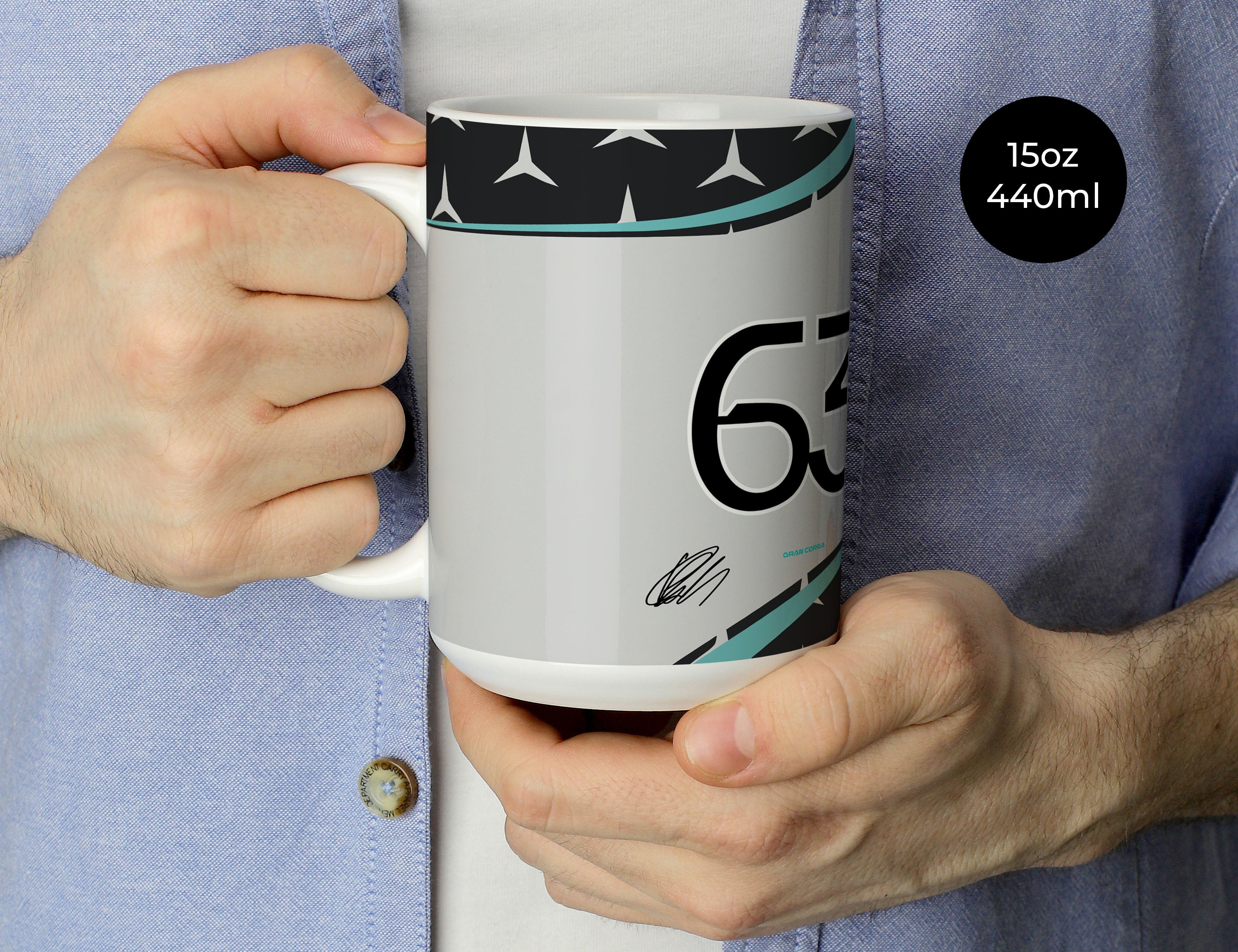 George Russell F1 Mercedes-AMG Petronas 2025 Season Signed Mug