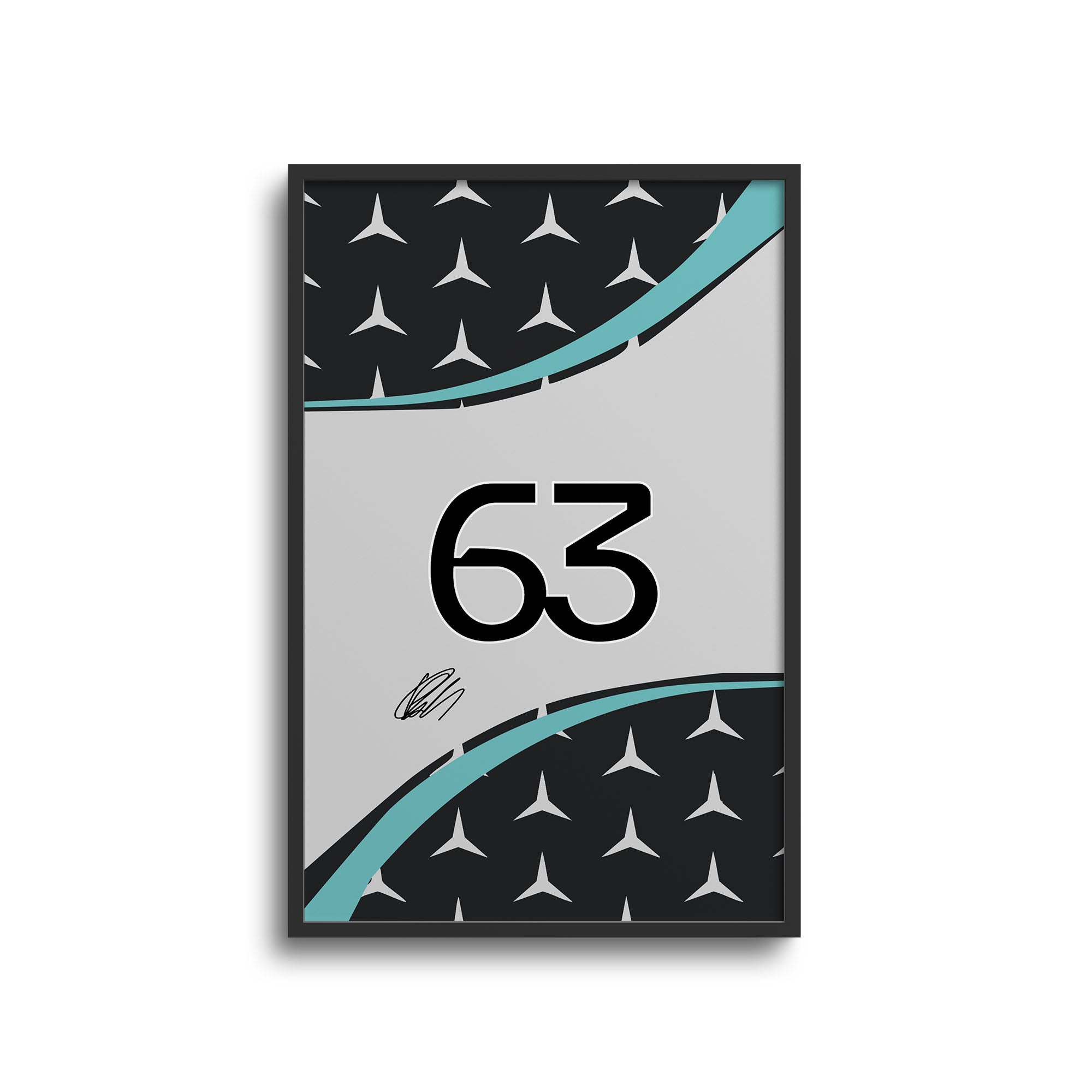 George Russell F1 Mercedes-AMG Petronas 2025 Season Signed Poster
