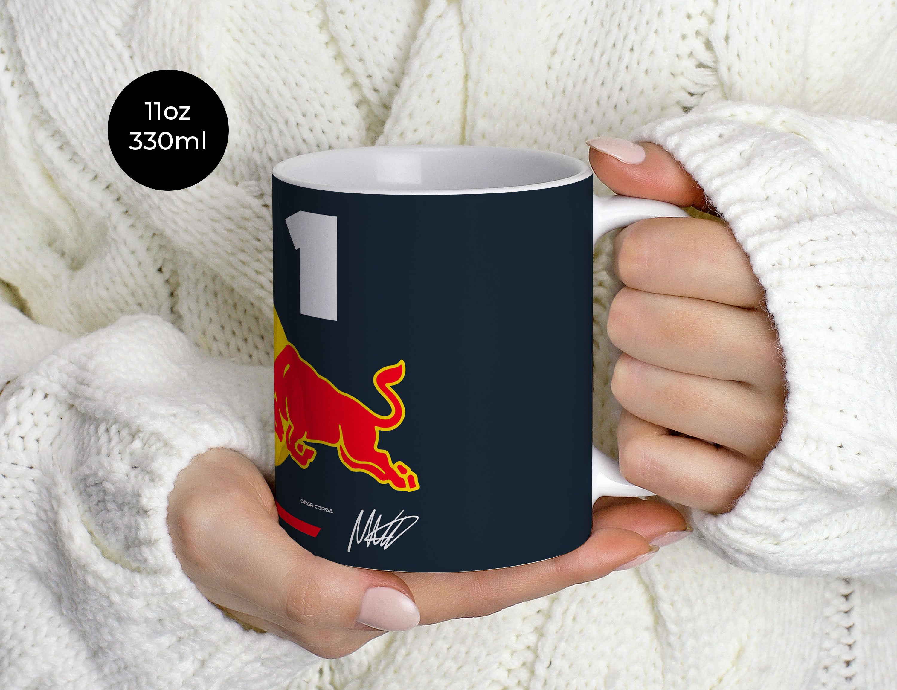 Max Verstappen F1 Red Bull Racing 2025 Season Signed Mug