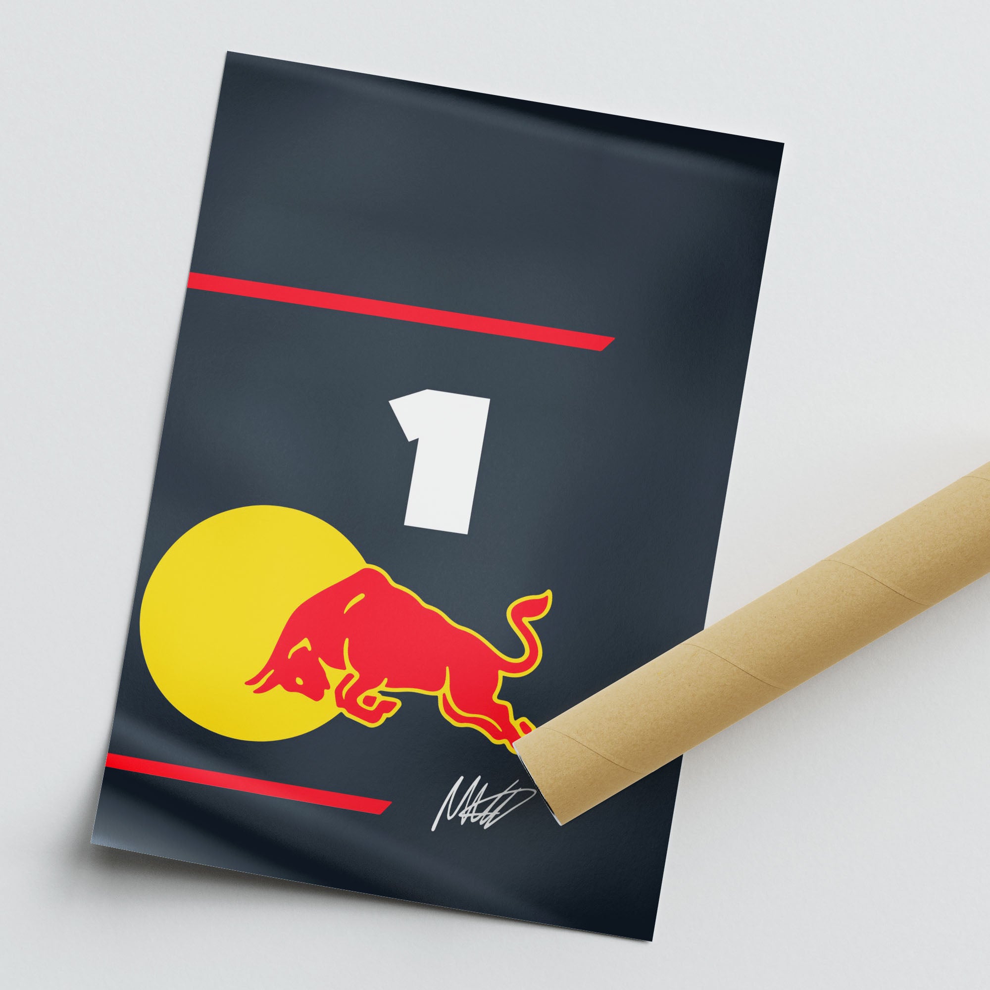 Max Verstappen F1 Red Bull Racing 2025 Season Signed Poster
