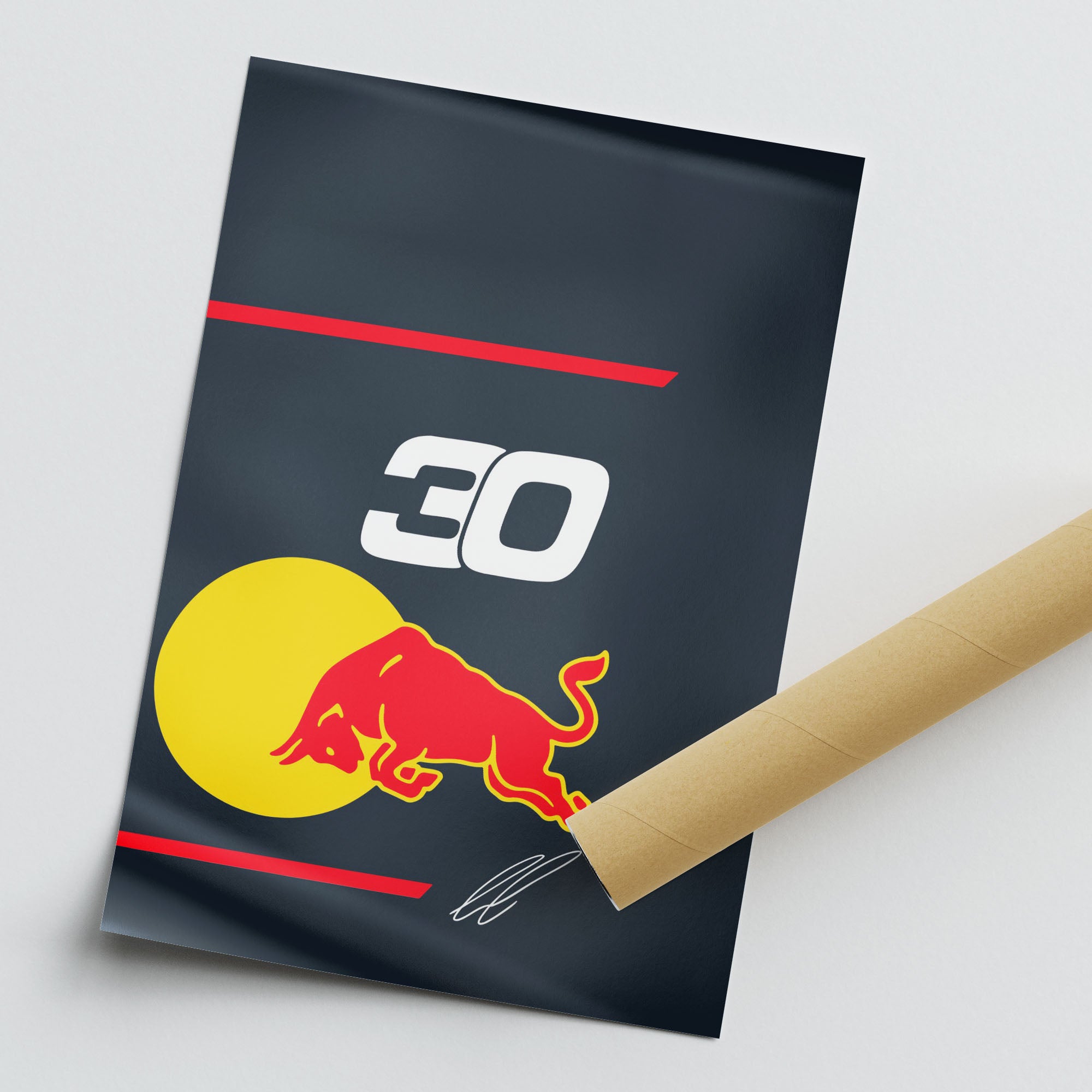 Liam Lawson F1 Red Bull Racing 2025 Season Signed Poster