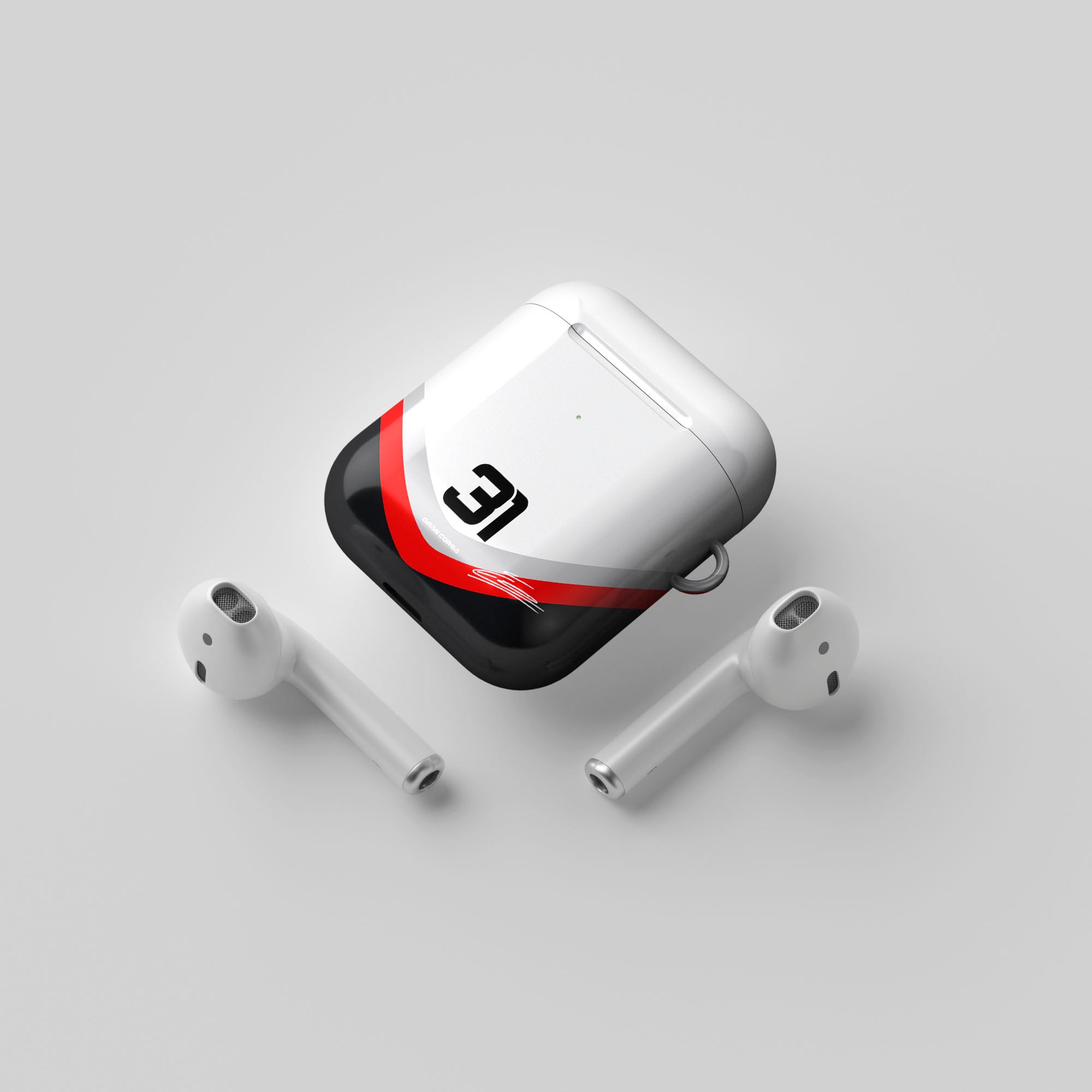 Esteban Ocon F1 Haas 2025 Season Signed AirPods Case