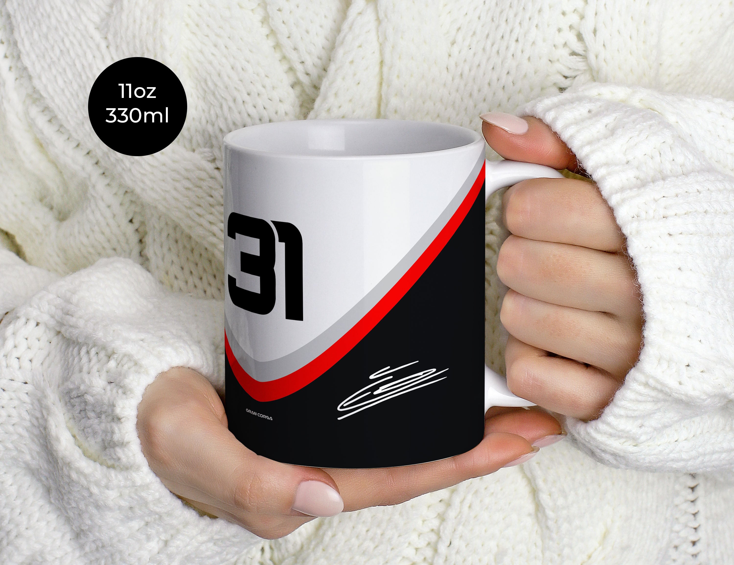 Esteban Ocon F1 Haas 2025 Season Signed Mug