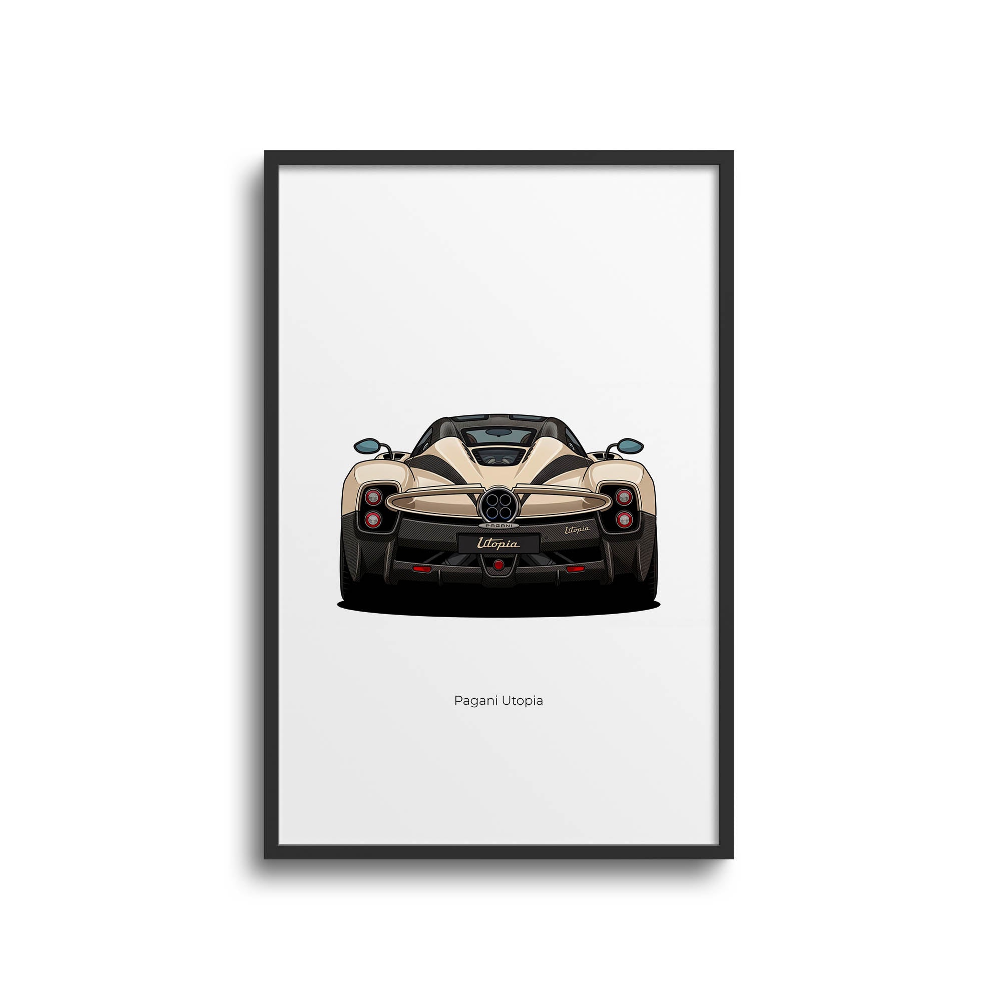 2023 Pagani Utopia Unpainted – Car Print (Back)