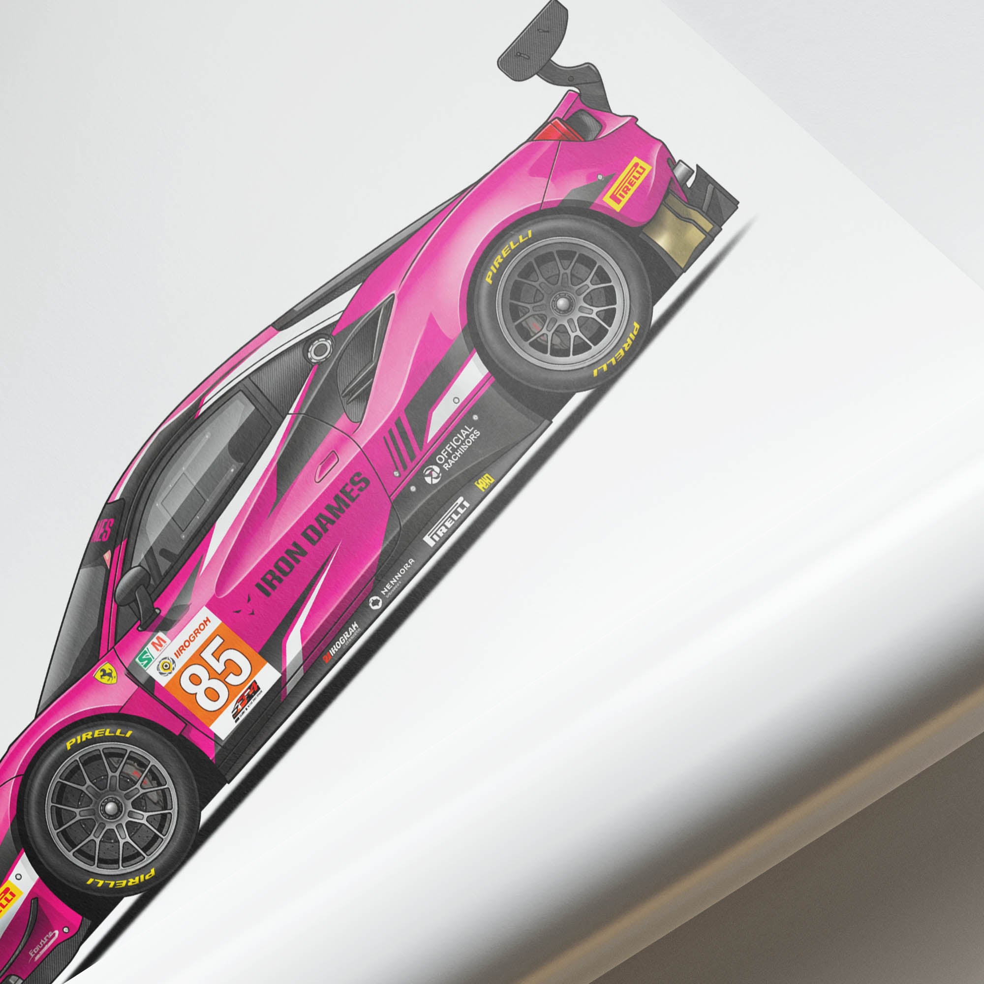 2021 Ferrari 488 GT3 Evo Iron Dames – Car Print
