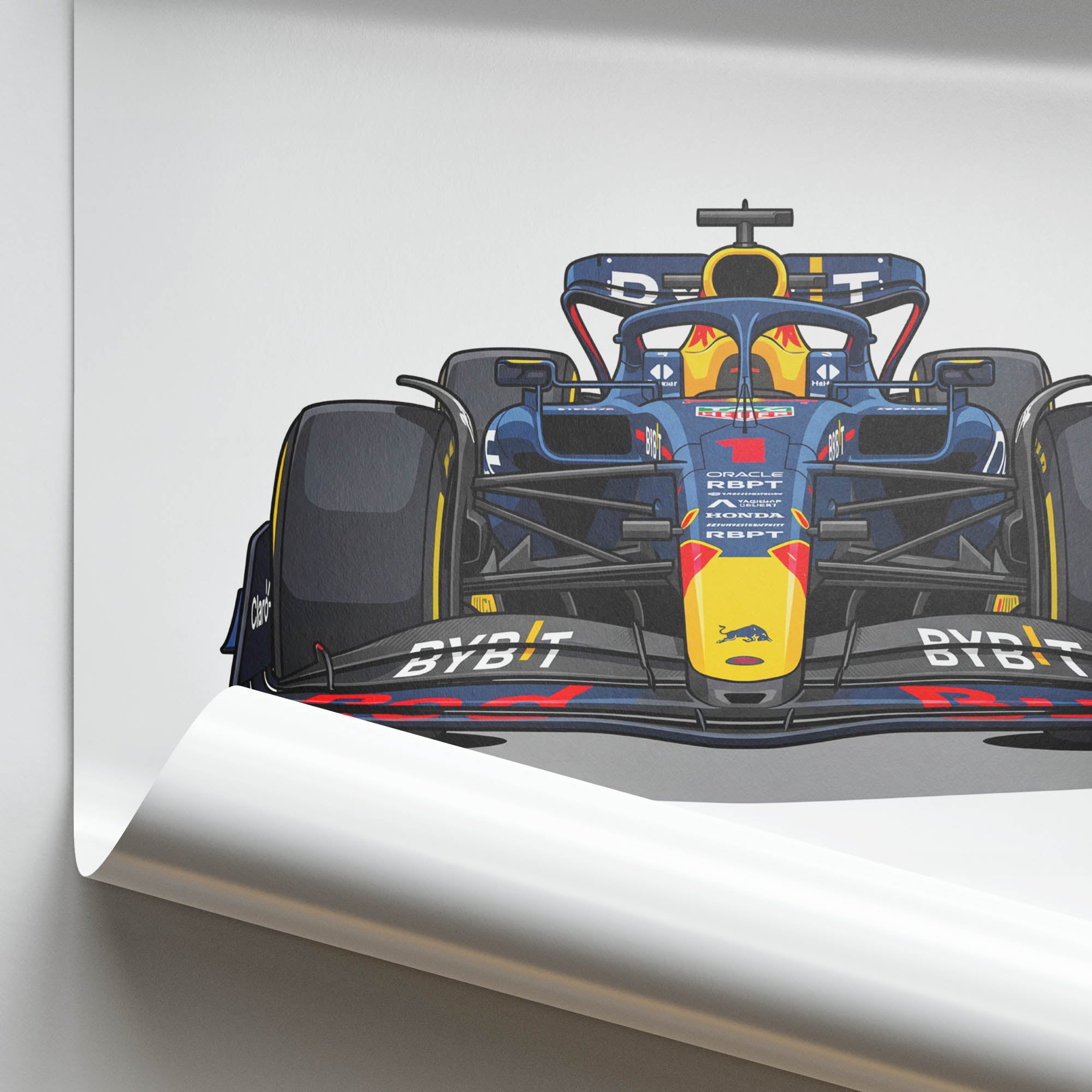 2023 Red Bull RB19 Max Verstappen Oracle – Car Print (Front)