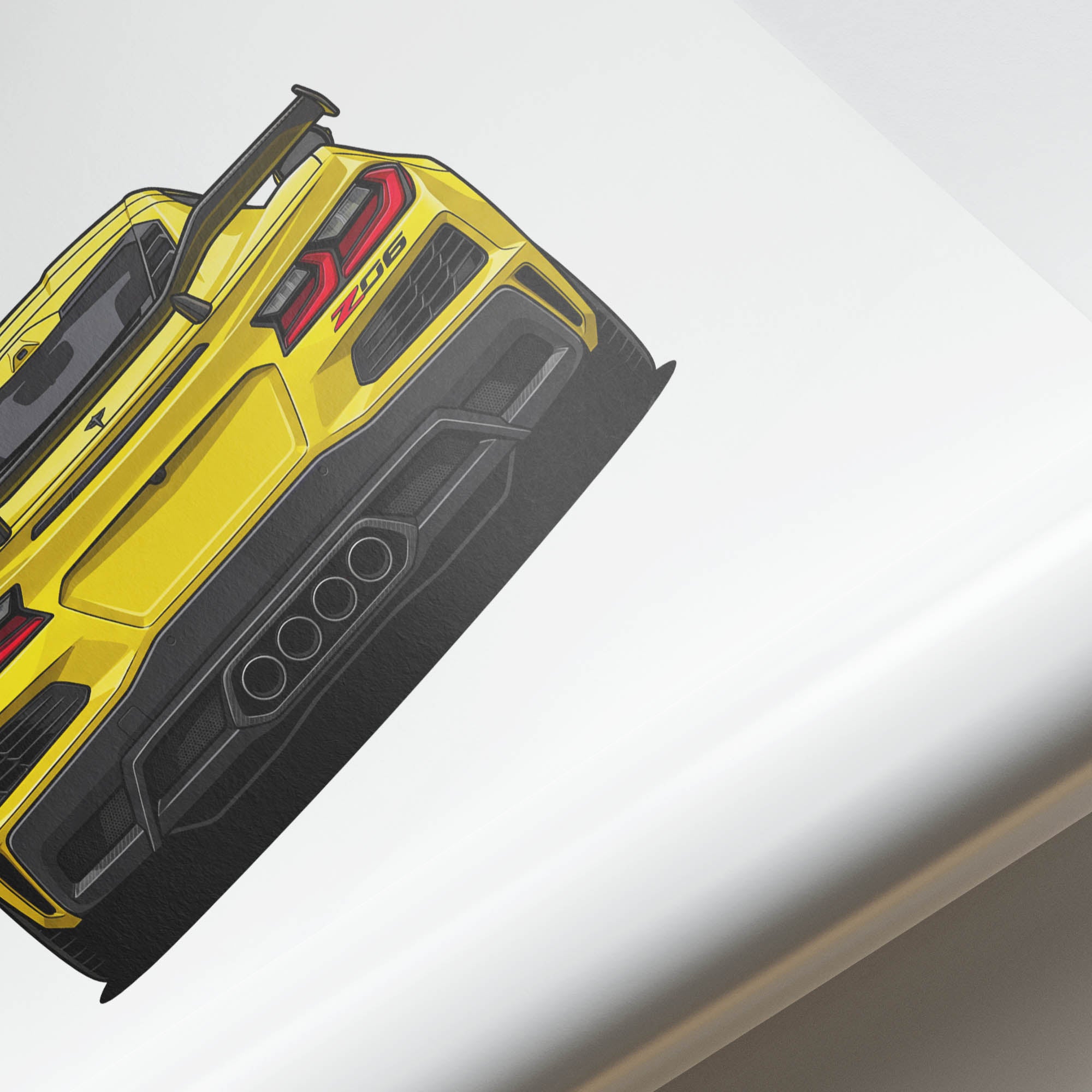 2023 Chevrolet Corvette Z06 C8 Accelerate – Car Print (Back)