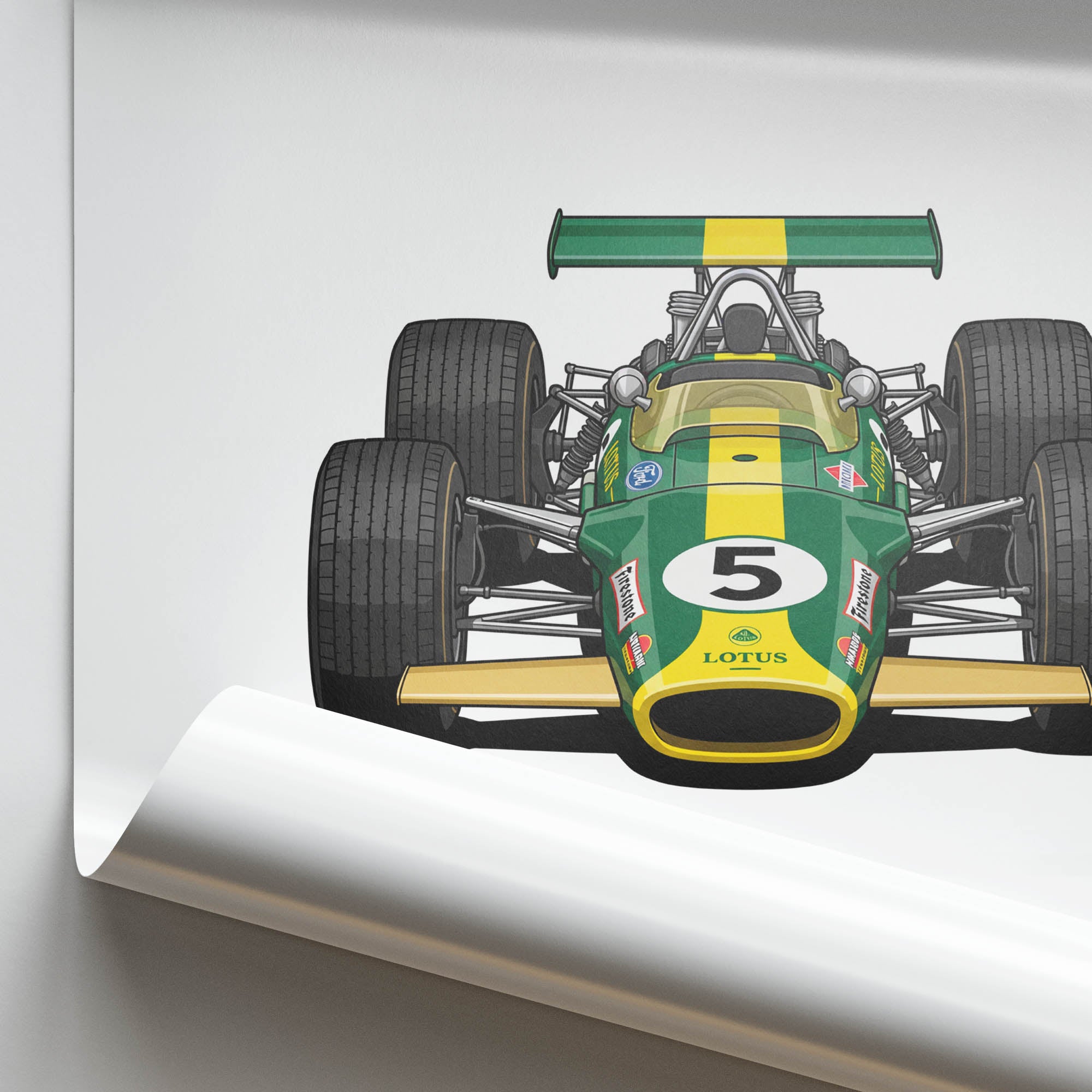 1967 Lotus 49 Jim Clark Team Lotus – Car Print