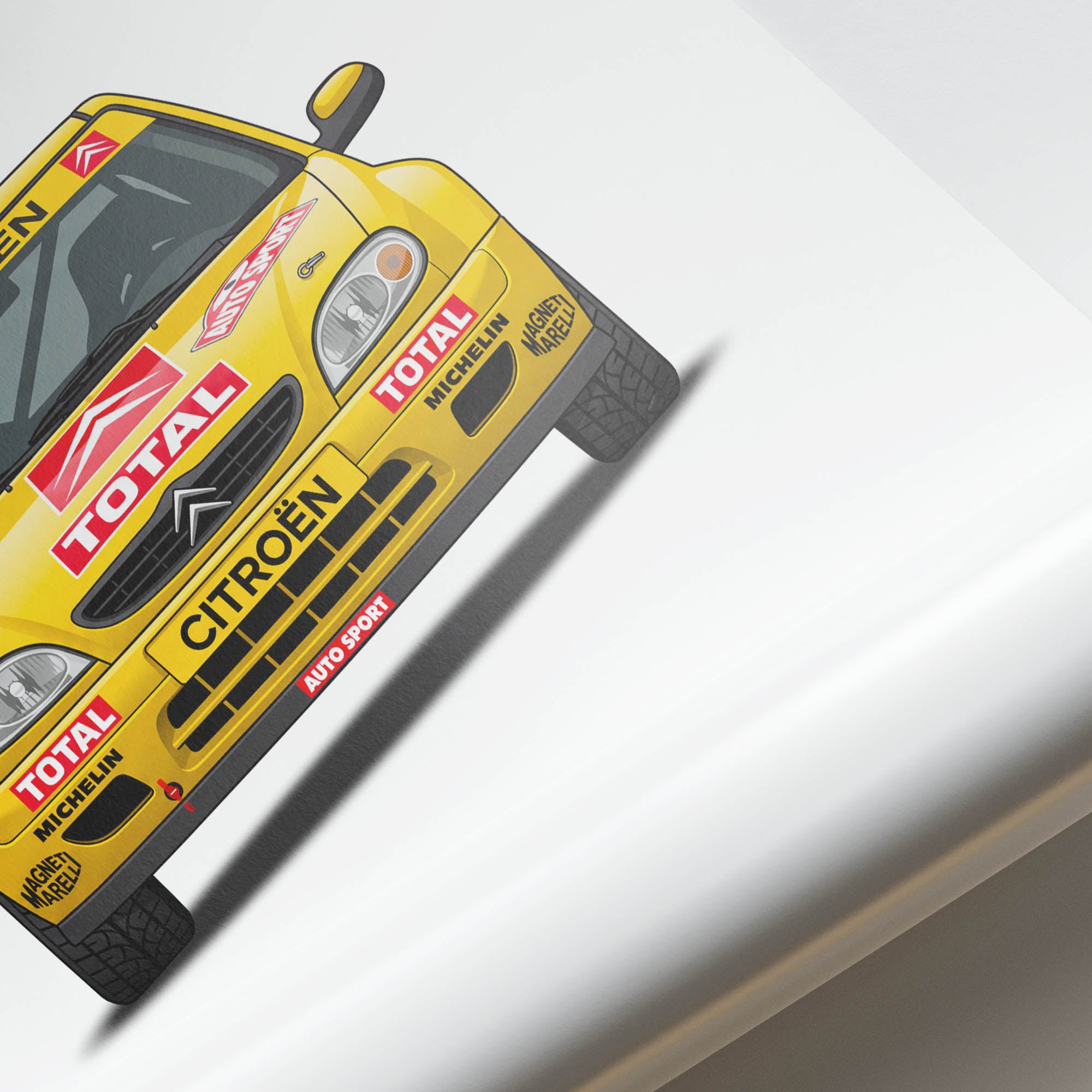Citroen Saxo Kit Car 1998 Poster – Yellow Race Car Art | Motorsport Wall Decor