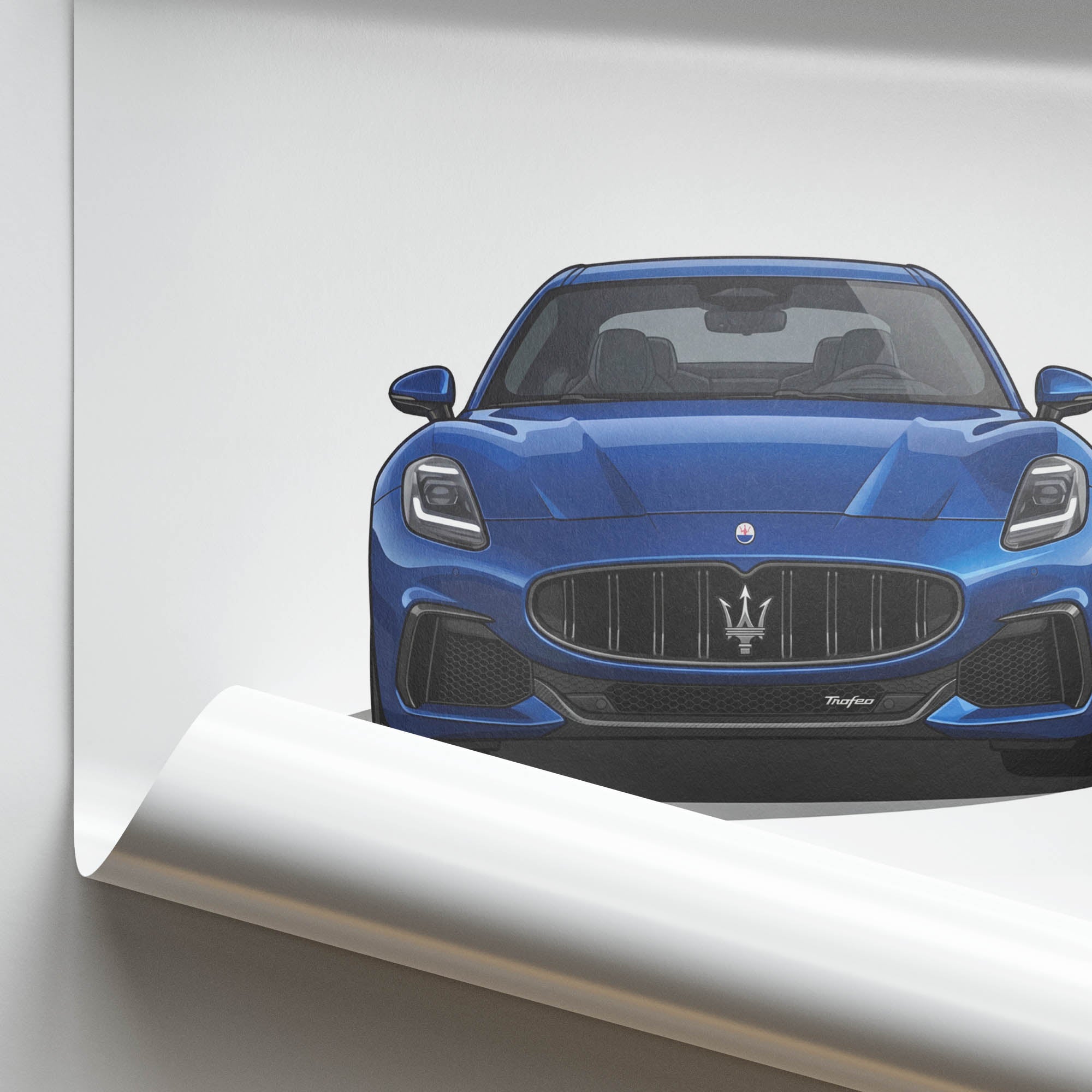 2024 Maserati Granturismo Trofeo Blu – Car Print (Front)